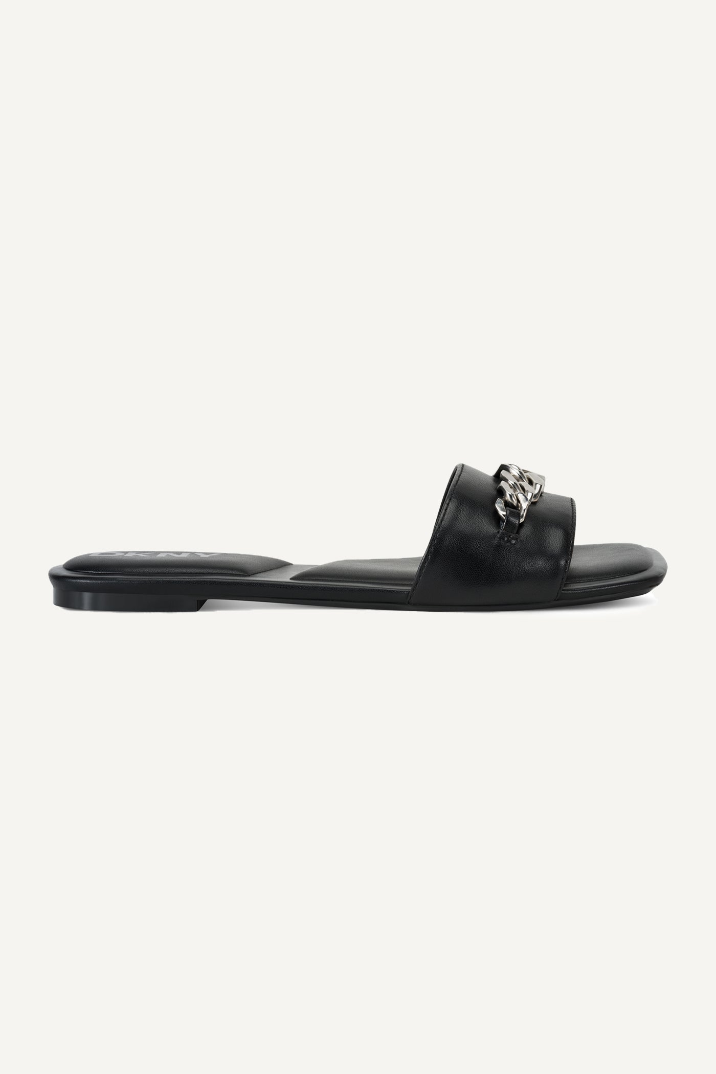 Black DANIA FLAT SLIDE, VIEW 1 | Summer Essentials