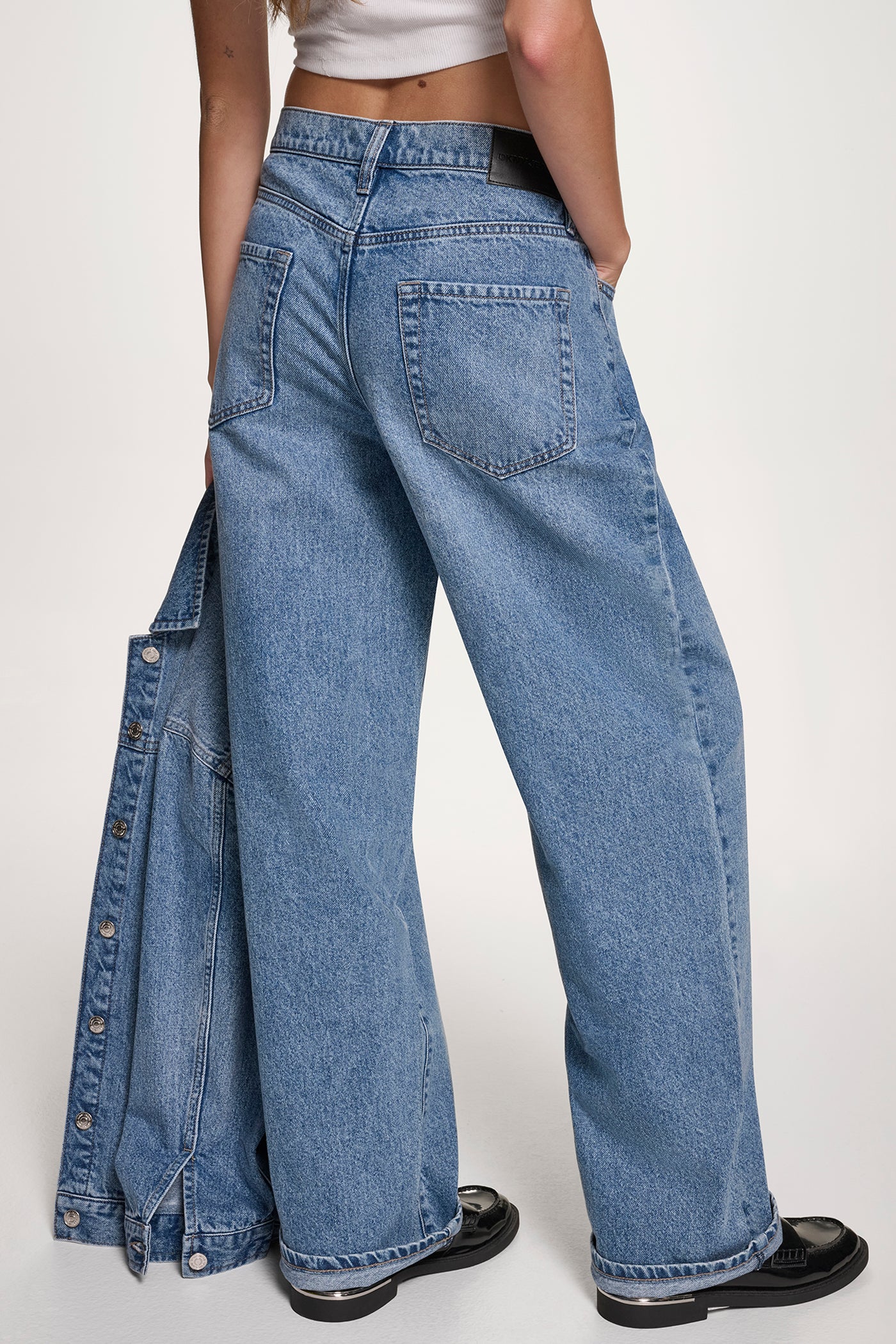 CEDAR STREET VESEY MID RISE RELAXED STRAIGHT 32 INCH INSEAM, BACK VIEW | Clothing