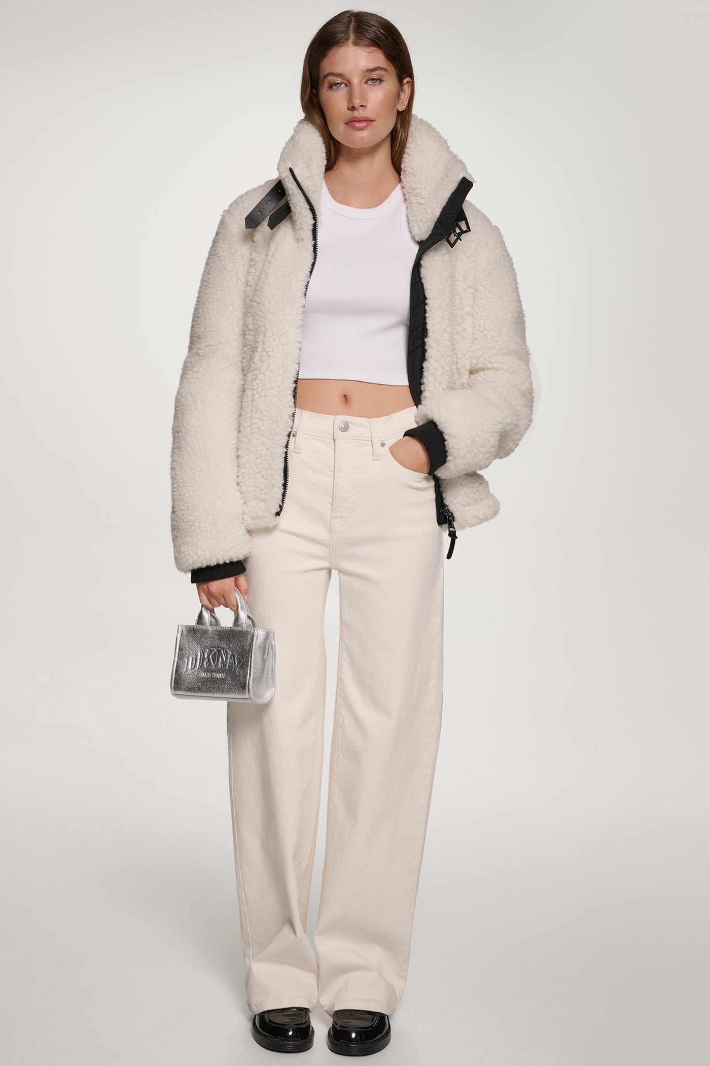 FAUX FUR BUCKLE DETAIL SHERPA VIEW 5 | Fall Collection