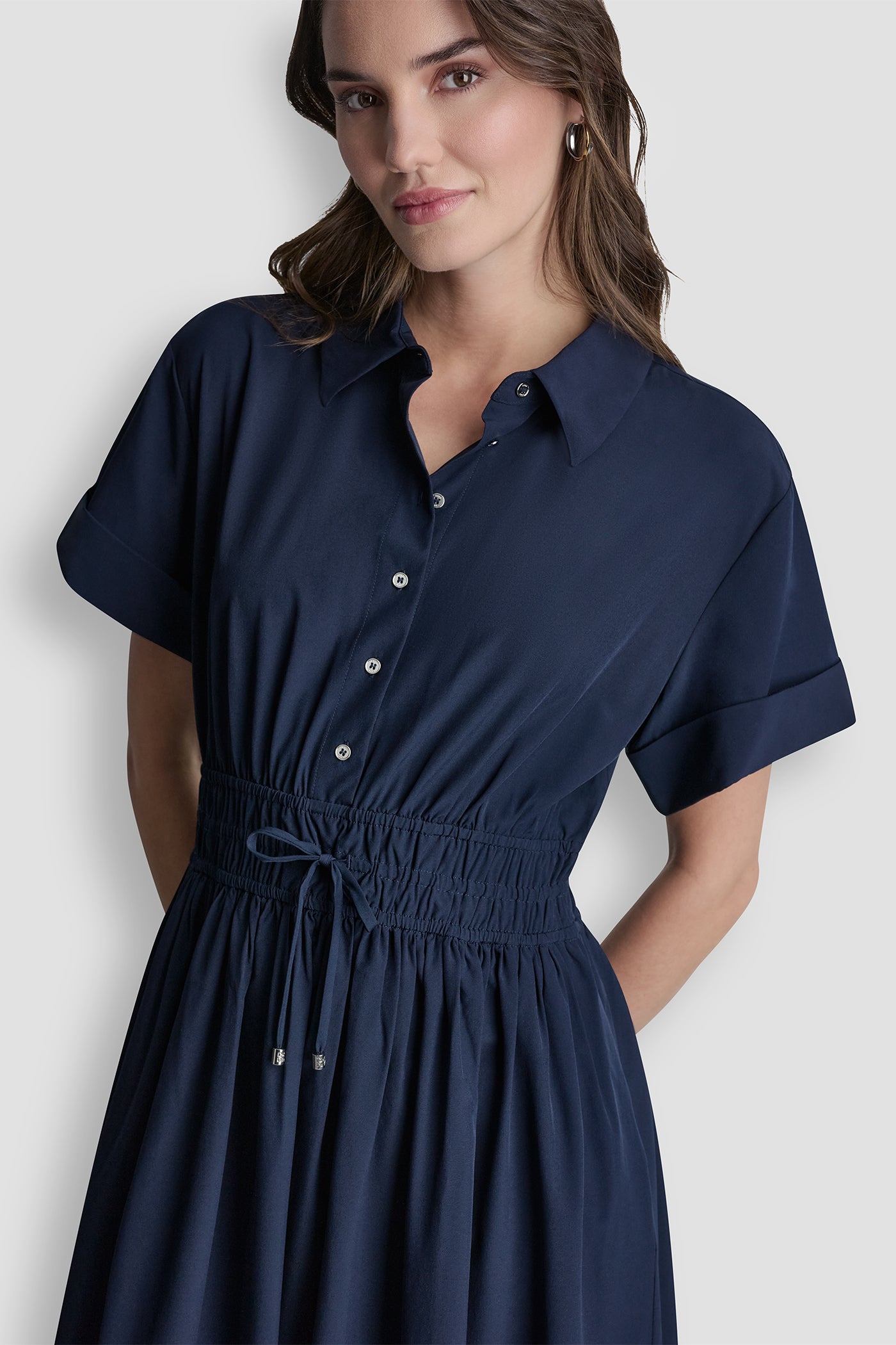 SMOCKED-WAIST COMMUTER DRESS VIEW 6 | Dresses & Jumpsuits