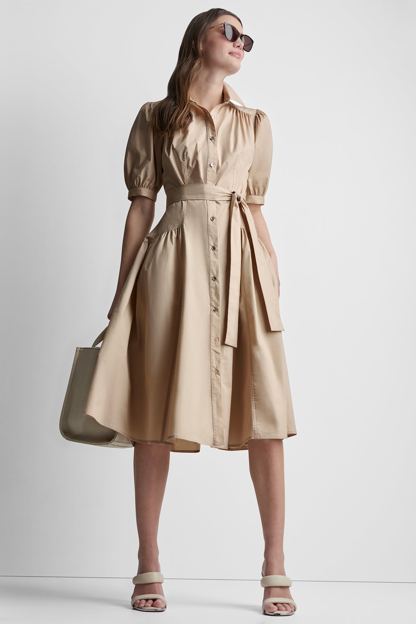 DROP-WAIST MIDI SHIRT DRESS VIEW 8 | SALE CLOTHING