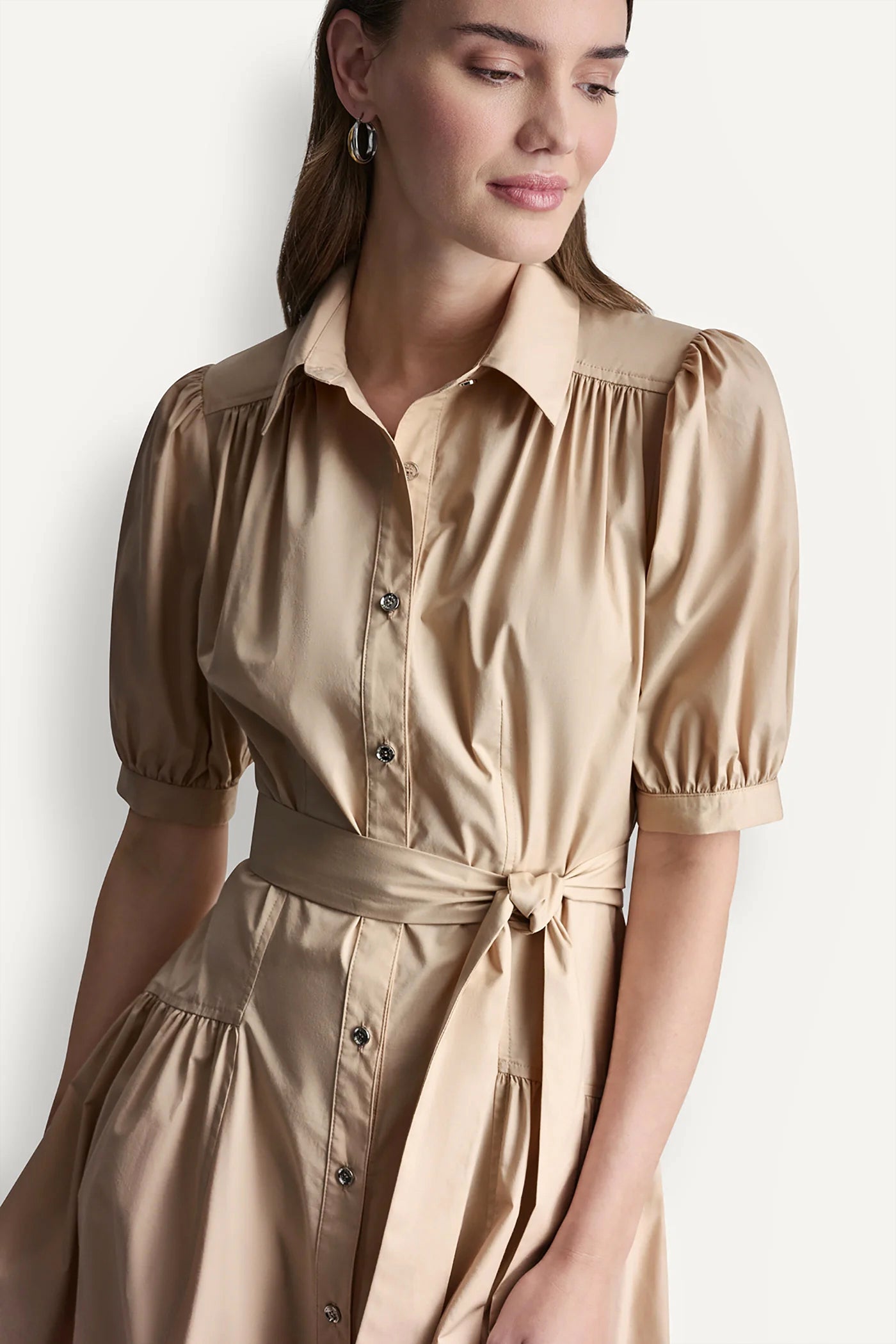 Moonlight DROP-WAIST MIDI SHIRT DRESS, VIEW 2 | Dresses & Jumpsuits