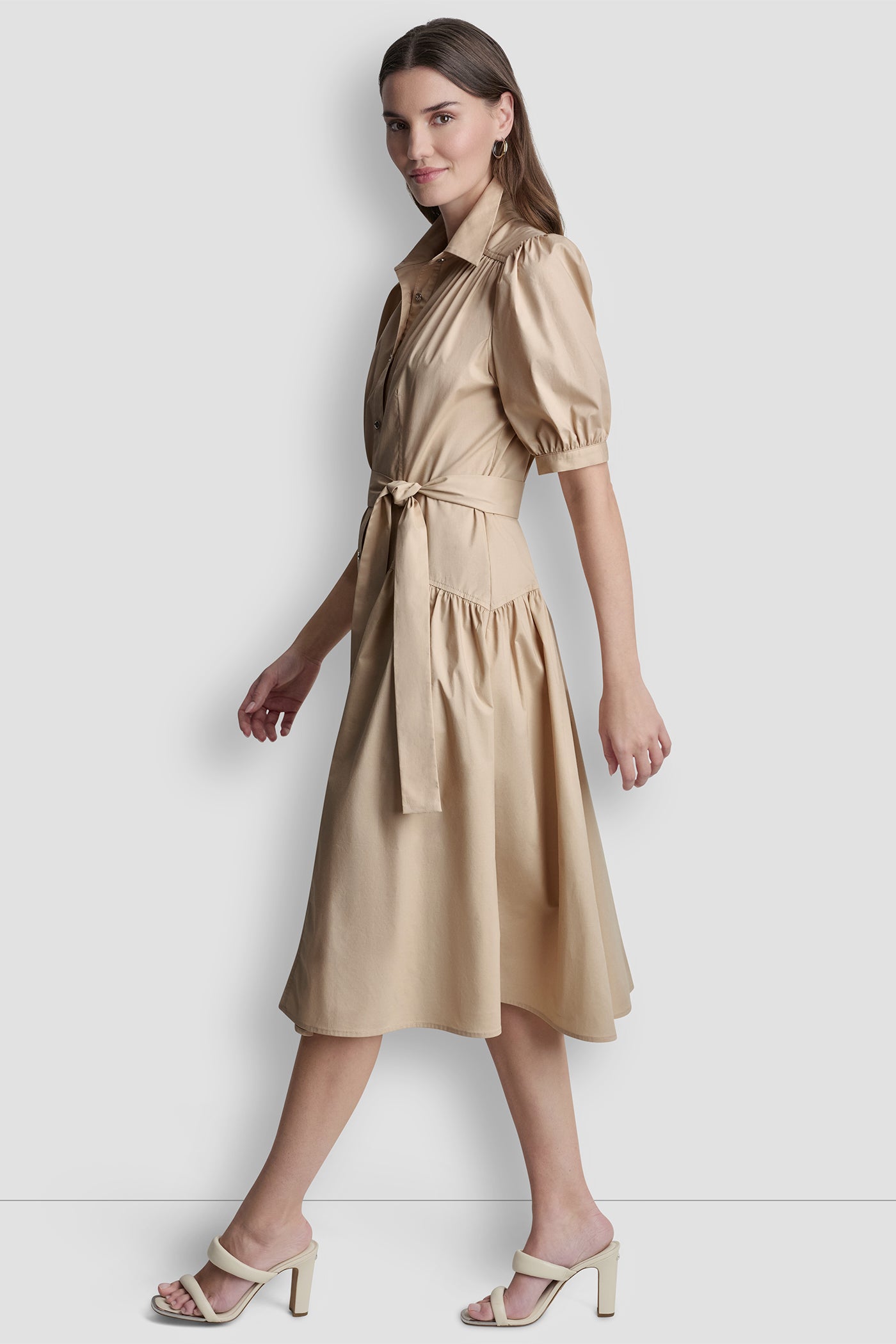 DROP-WAIST MIDI SHIRT DRESS VIEW 4 | SALE CLOTHING