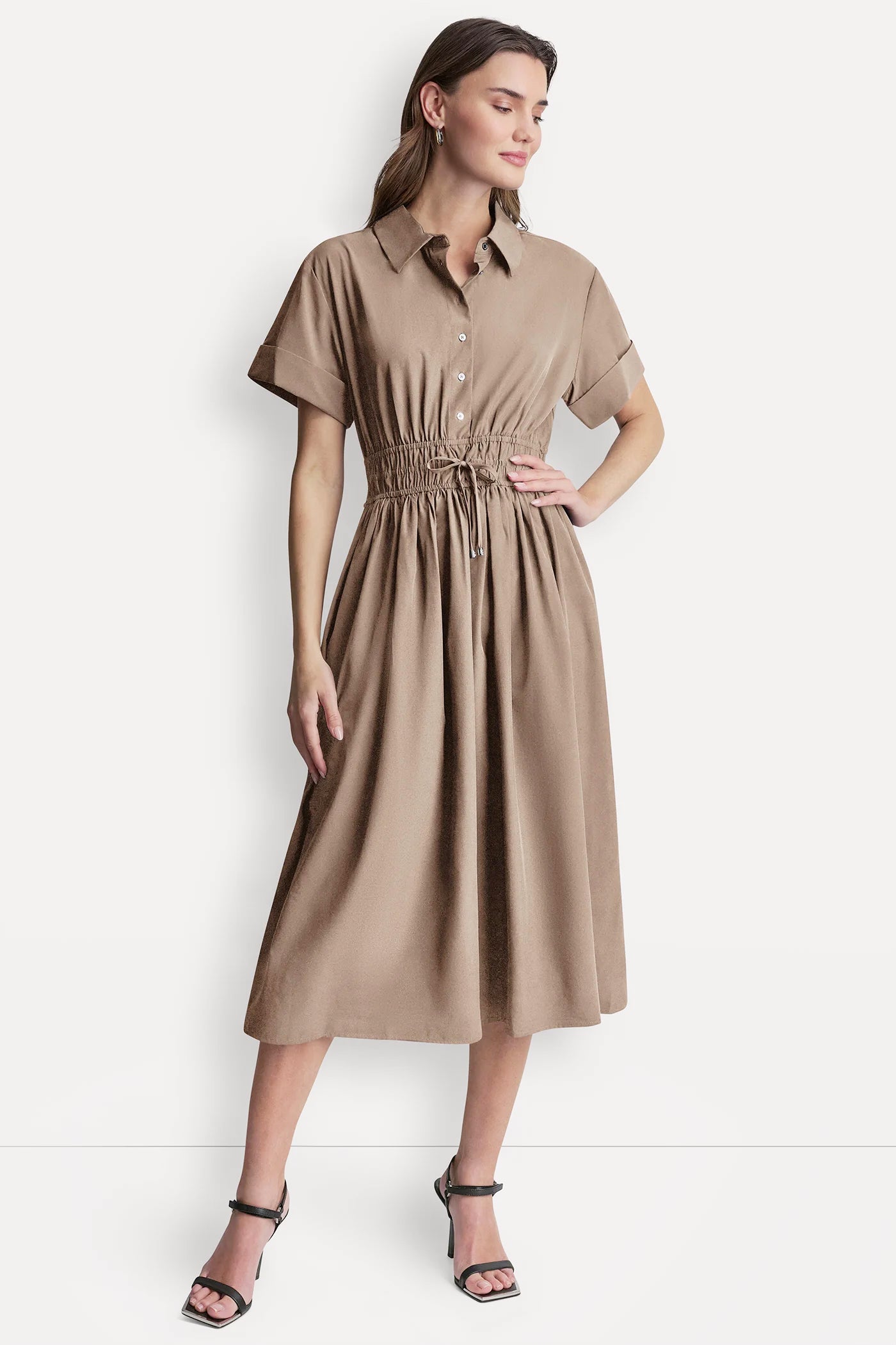 SMOCKED-WAIST COMMUTER DRESS VIEW 5 | Spring 2026