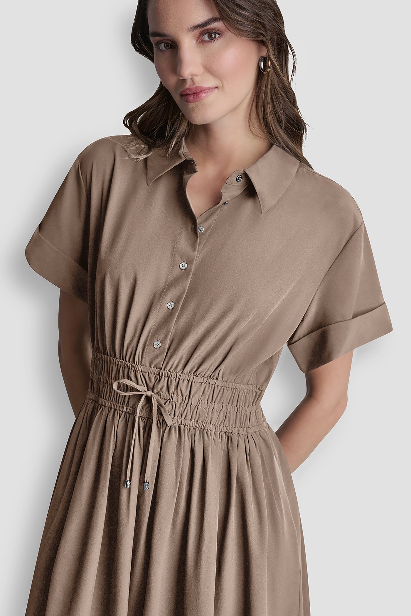 SMOCKED-WAIST COMMUTER DRESS VIEW 5 | Dresses & Jumpsuits