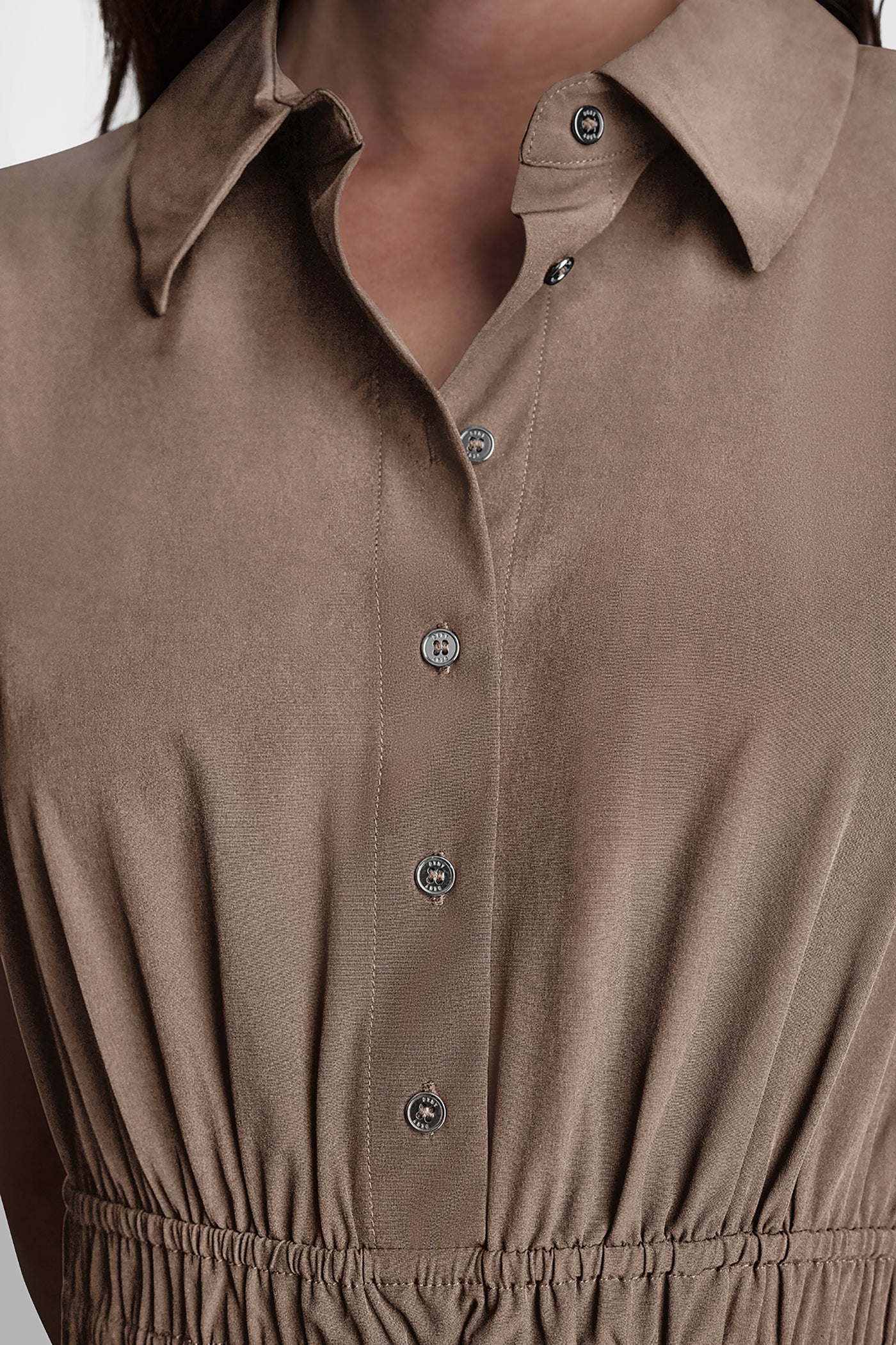 SMOCKED-WAIST COMMUTER DRESS VIEW 7 | Dresses & Jumpsuits