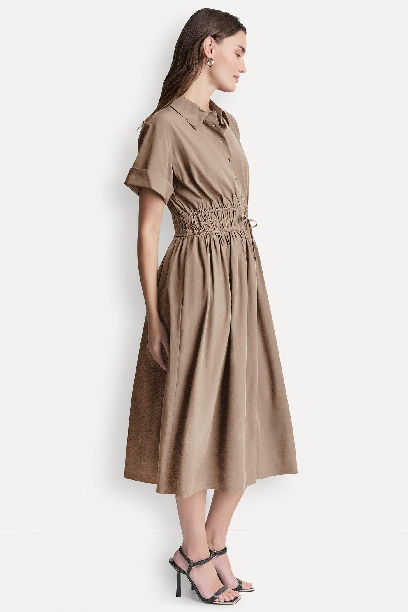 SMOCKED-WAIST COMMUTER DRESS VIEW 4 | Spring 2026