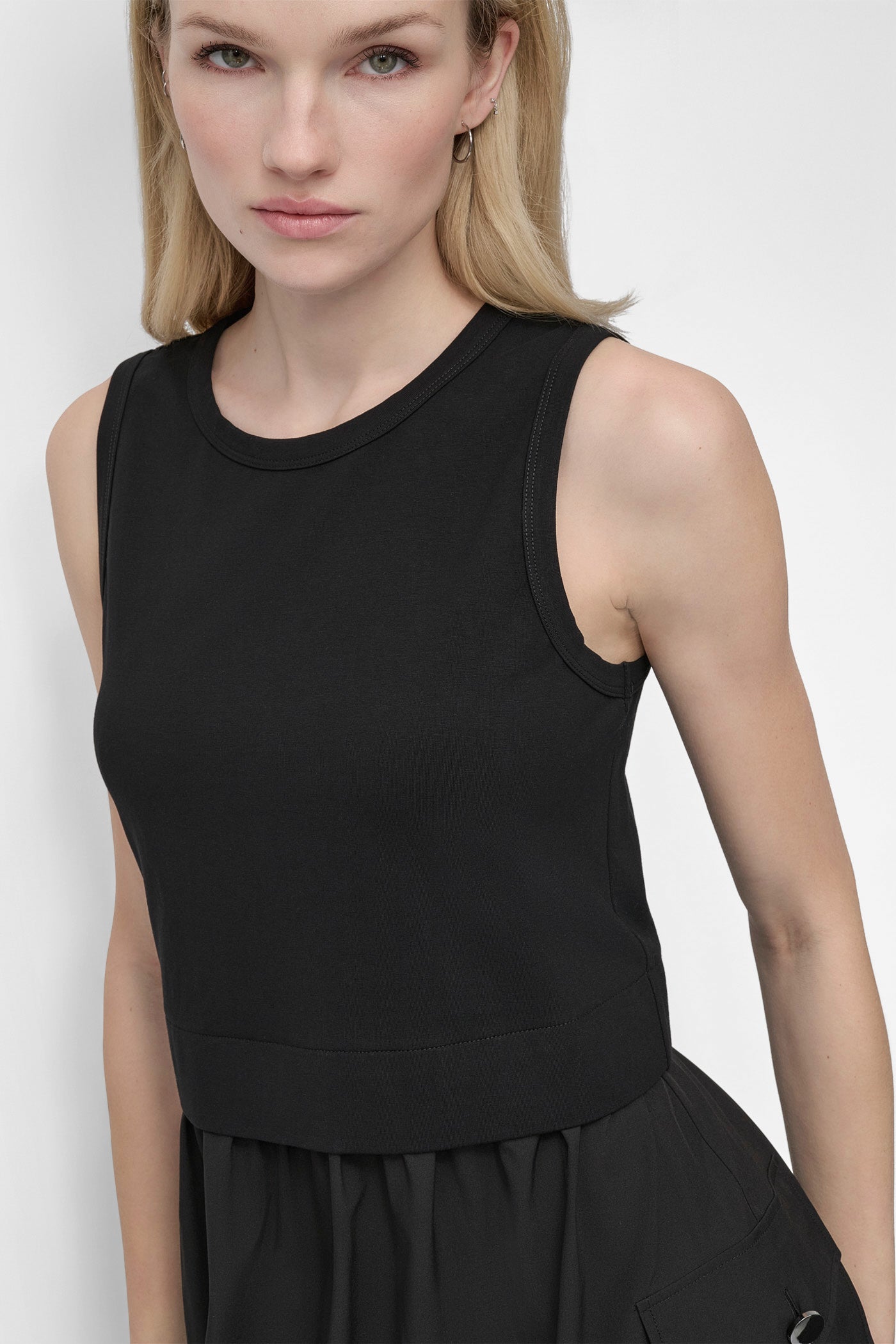 MIXED MEDIA CARGO A-LINE DRESS VIEW 5 | SALE DRESSES
