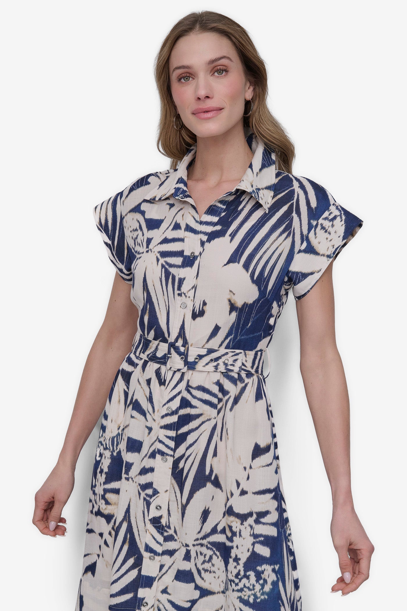 BELTED FLORAL SHIRT DRESS VIEW 7 | SALE DRESSES