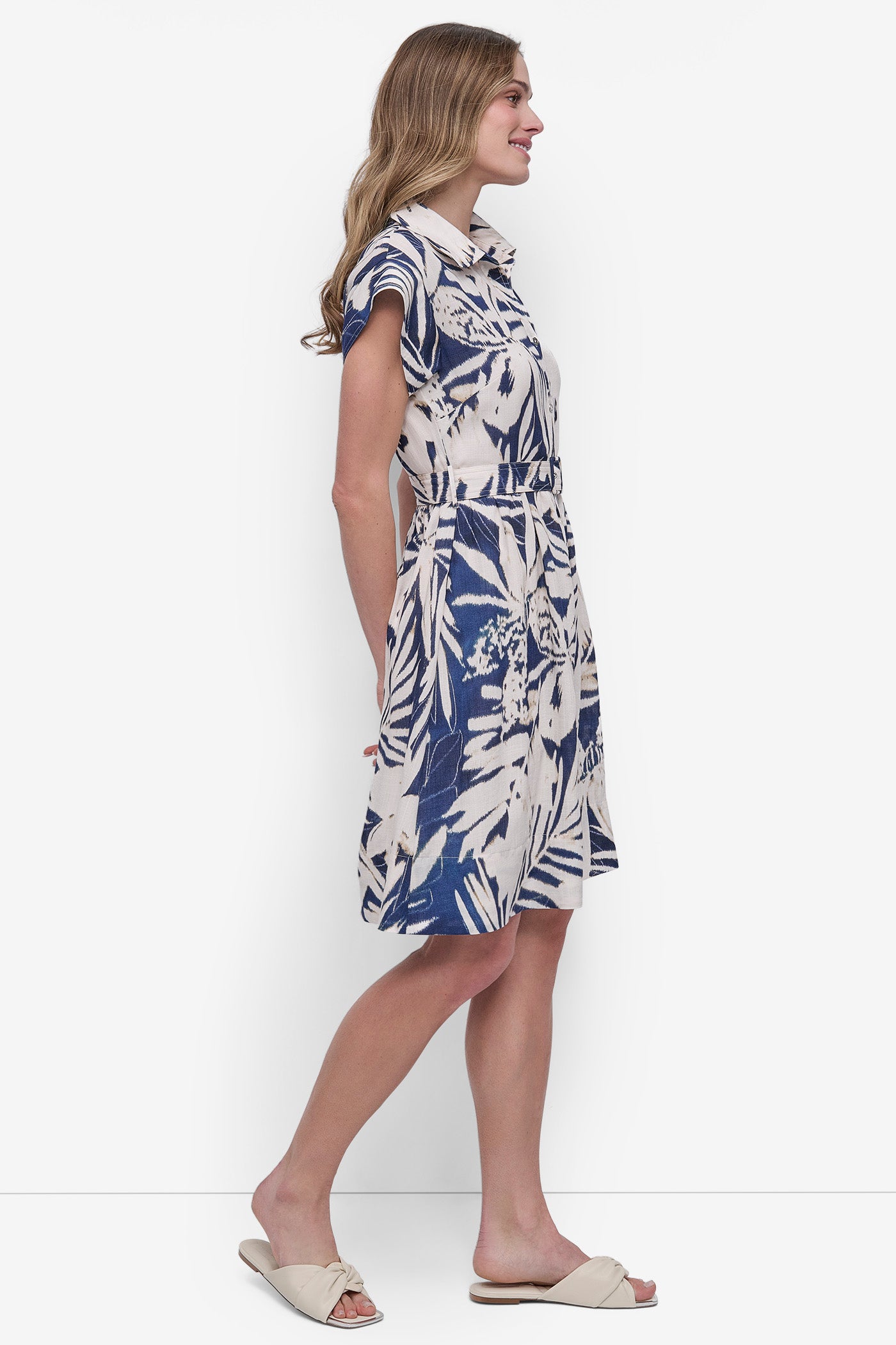 BELTED FLORAL SHIRT DRESS VIEW 3 | SALE DRESSES