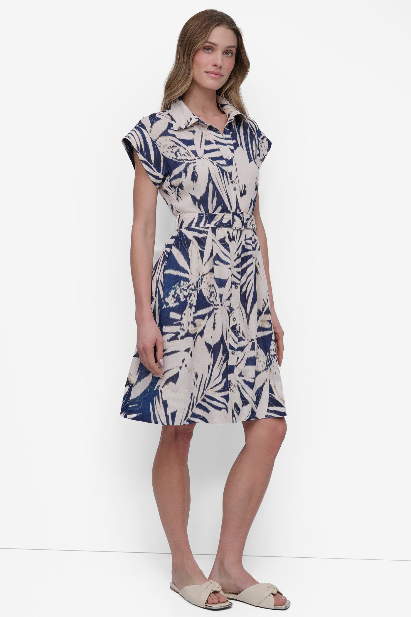 BELTED FLORAL SHIRT DRESS VIEW 4 | SALE DRESSES