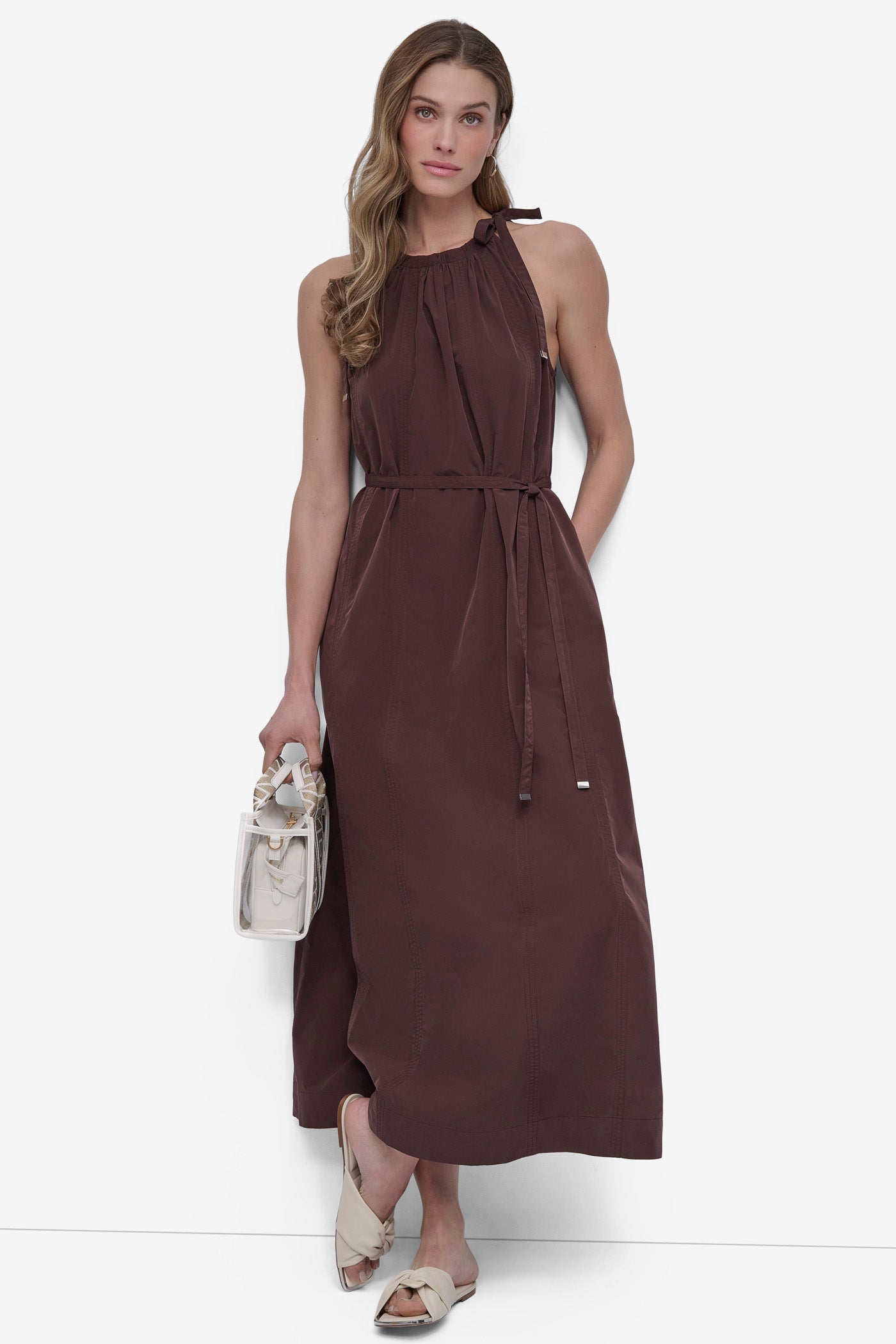 FIT & FLARE HALTER MAXI DRESS VIEW 7 | SALE DRESSES