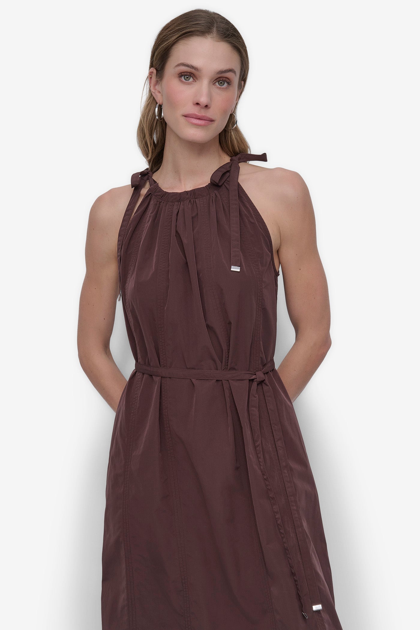FIT & FLARE HALTER MAXI DRESS VIEW 4 | SALE DRESSES