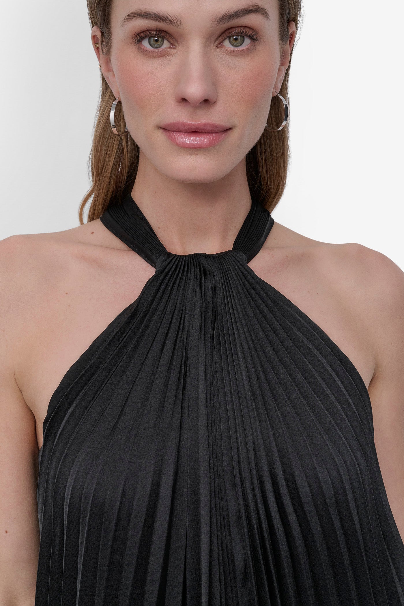 PLEATED HALTER SWING DRESS VIEW 5 | SALE DRESSES