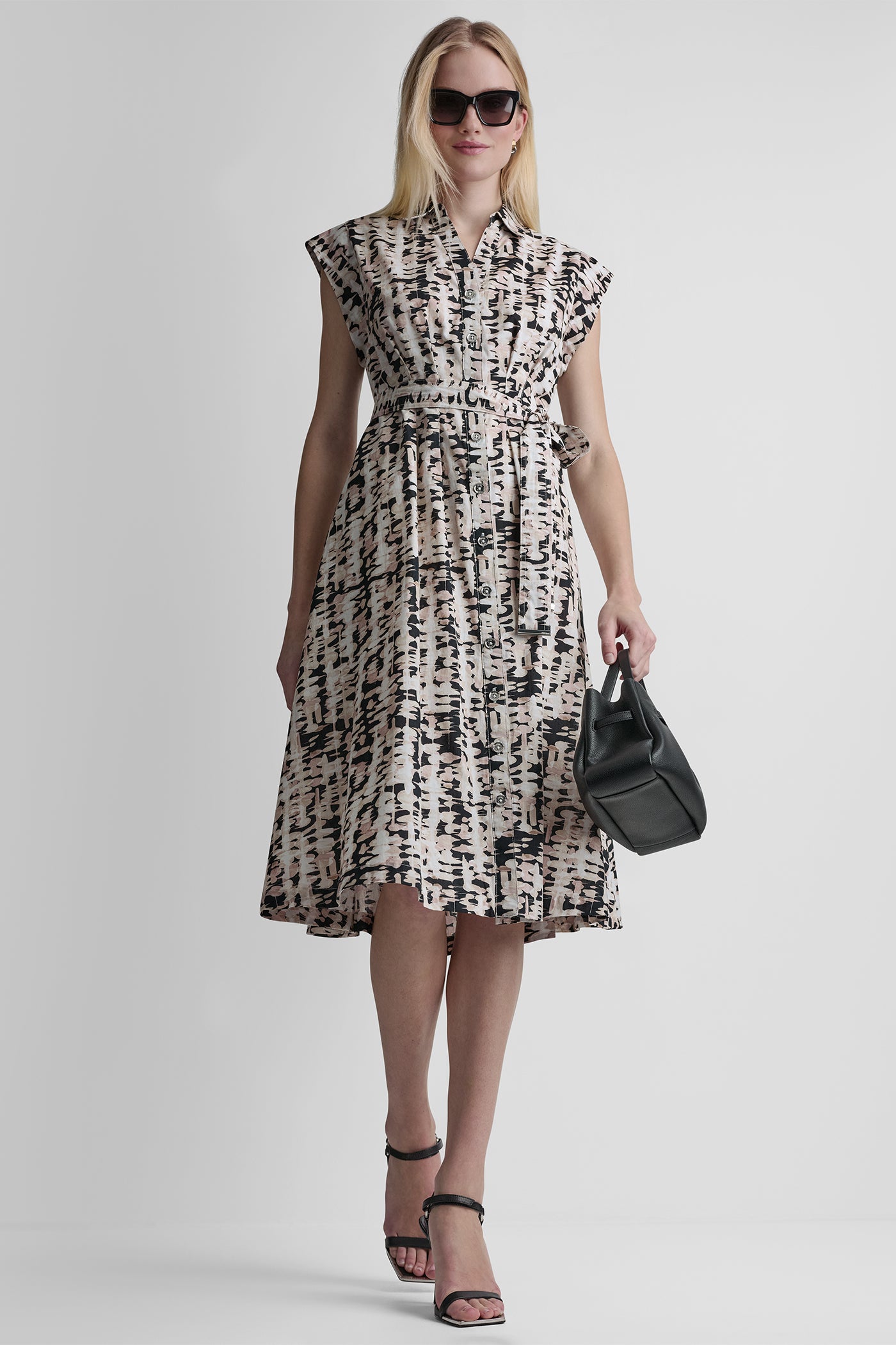 CAP-SLEEVE MIDI SHIRT DRESS VIEW 4 | SPRING 2026