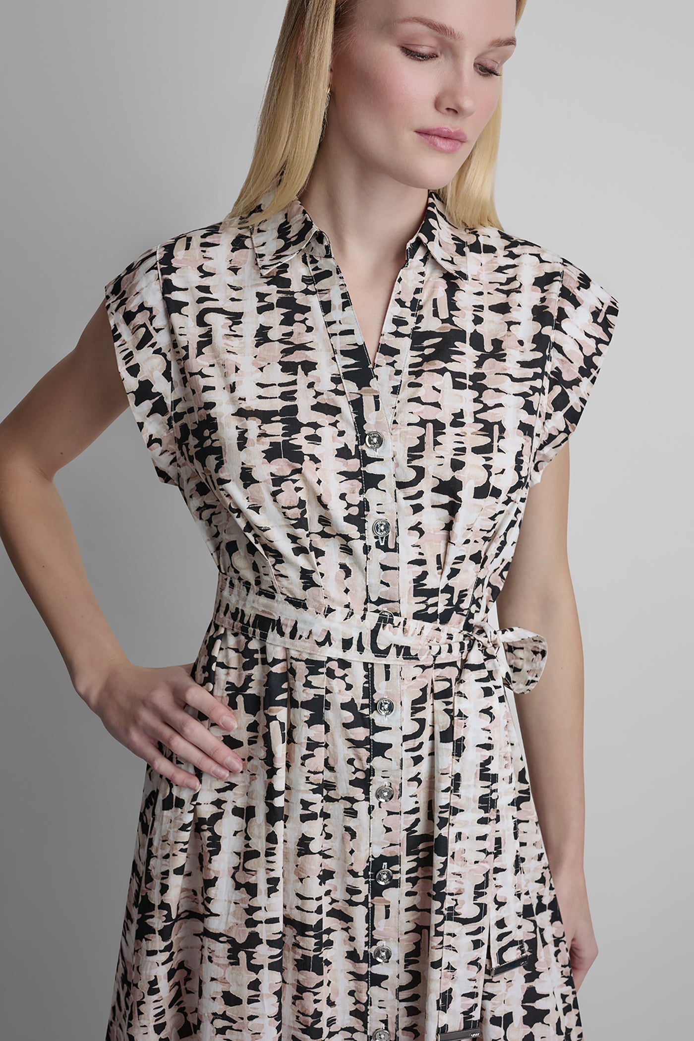 CAP-SLEEVE MIDI SHIRT DRESS VIEW 5 | SPRING 2026