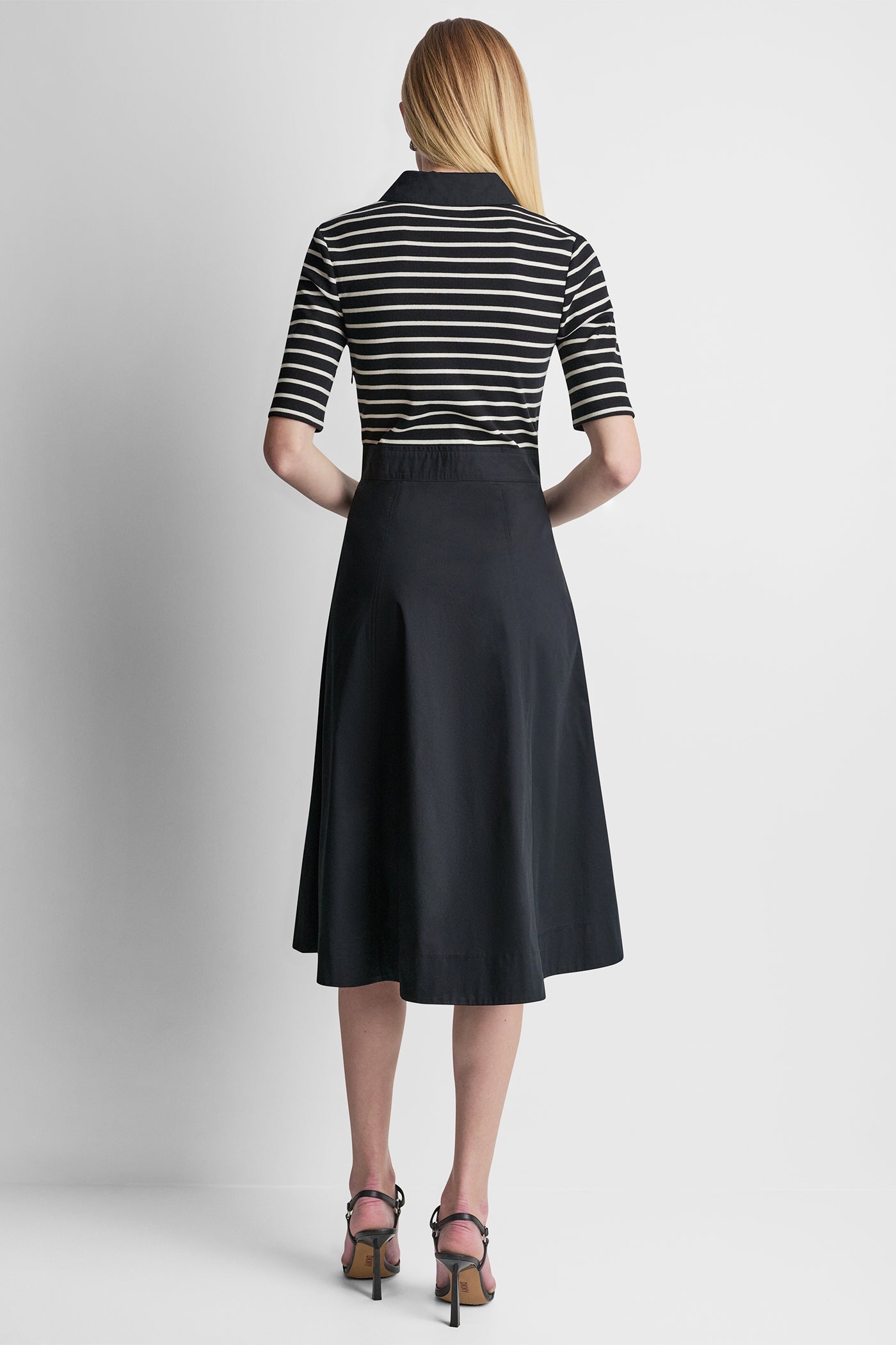 FIT & FLARE MIDI SHIRT DRESS VIEW 3 | SALE CLOTHING