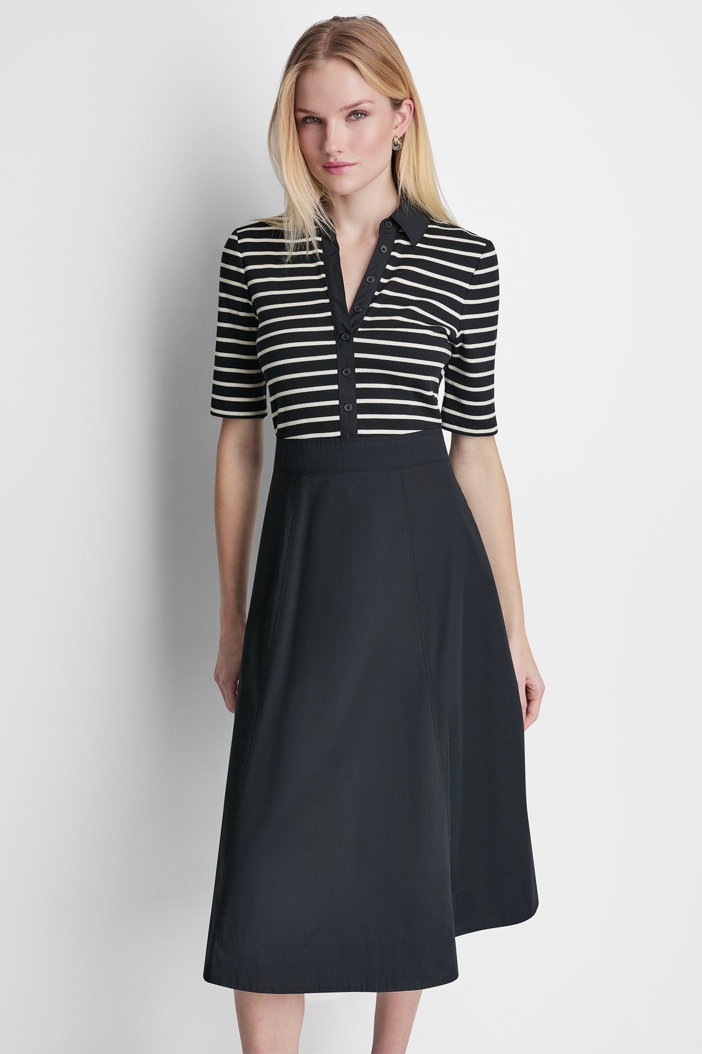 FIT & FLARE MIDI SHIRT DRESS VIEW 4 | SALE CLOTHING