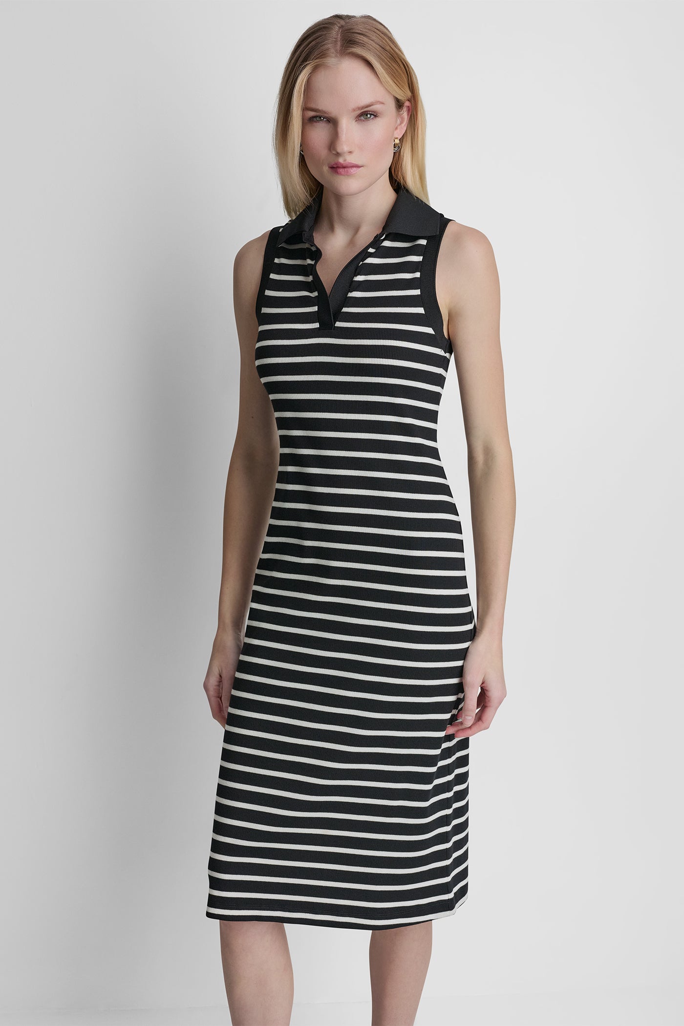SLEEVELESS RIBBED POLO DRESS VIEW 5 | SPRING 2026