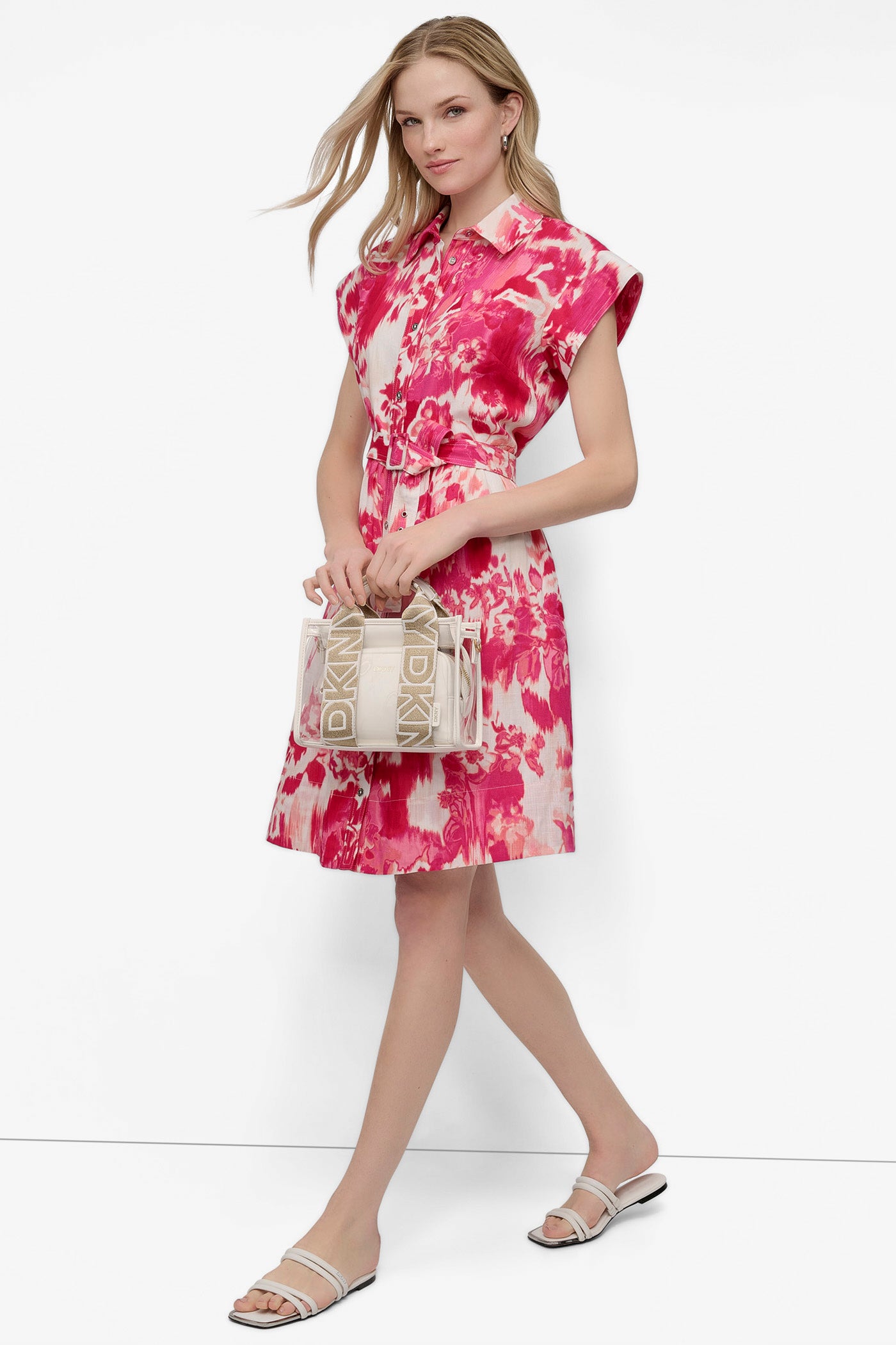 BELTED FLORAL SHIRT DRESS VIEW 3 | SALE DRESSES