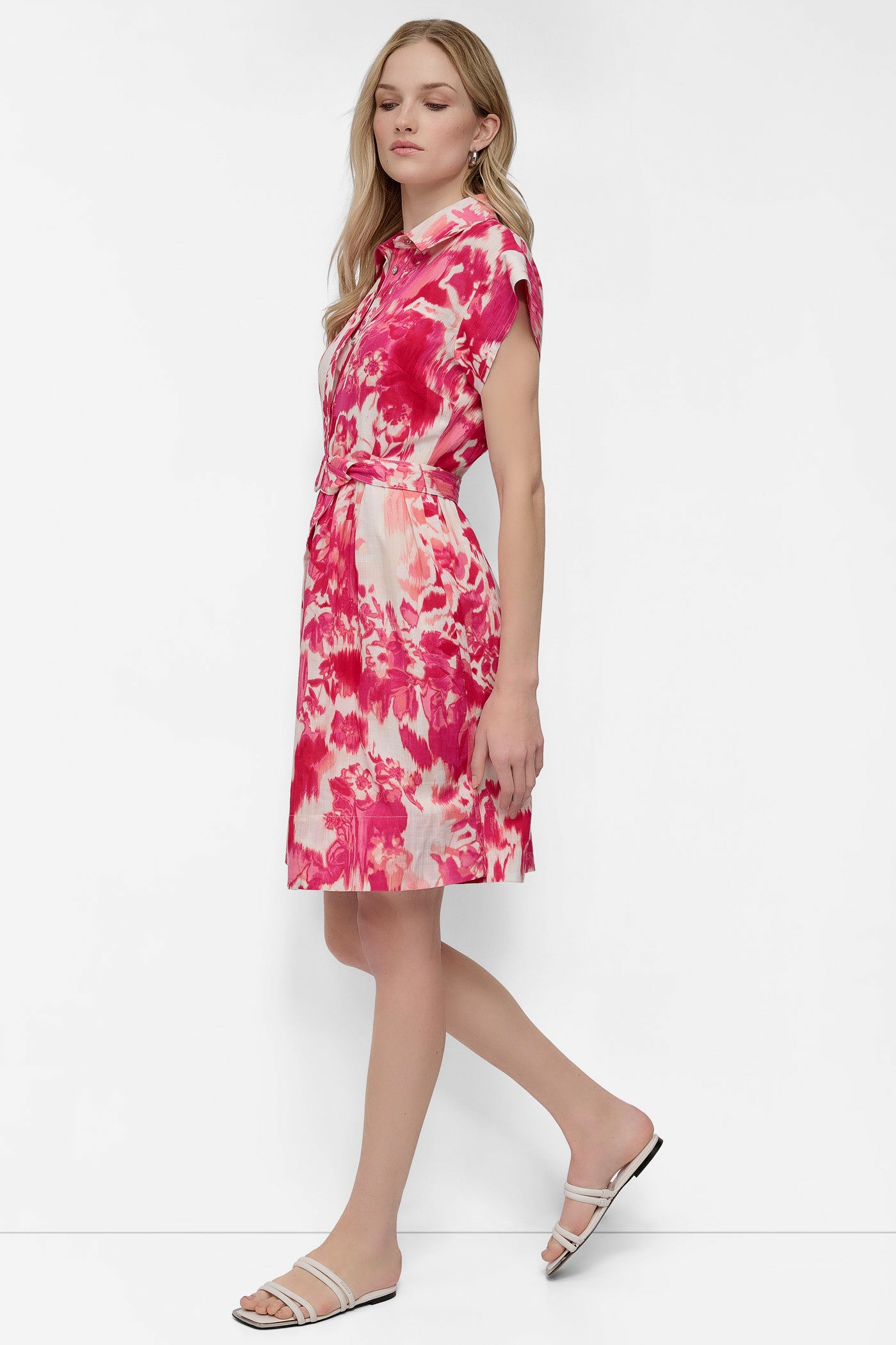 BELTED FLORAL SHIRT DRESS VIEW 4 | SALE DRESSES