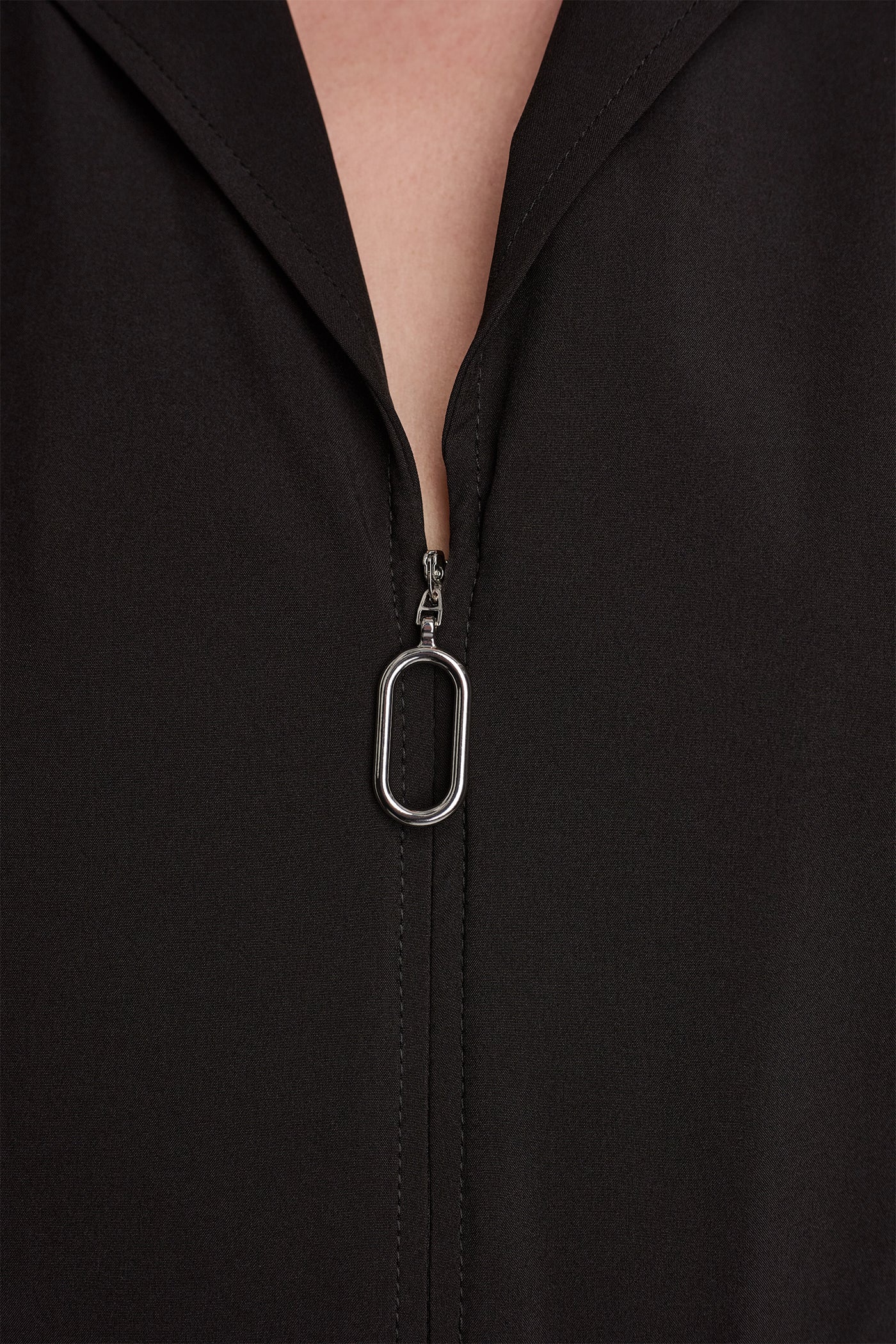 CAP SLEEVE ZIP-FRONT SHIRT DRESS VIEW 6 | New Arrivals