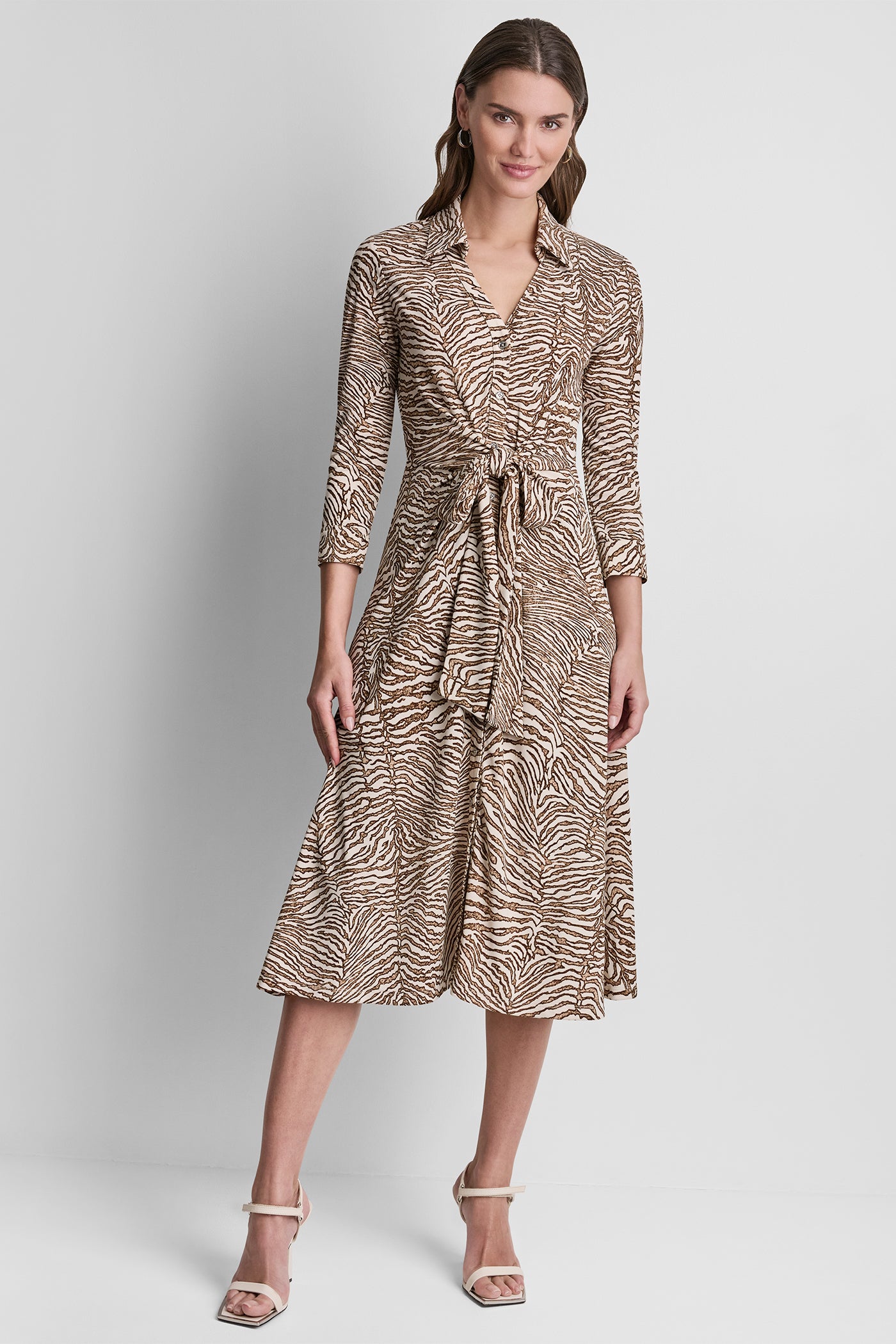 ZEBRA PRINT MIDI SHIRT DRESS VIEW 5 | The Vacation Edit