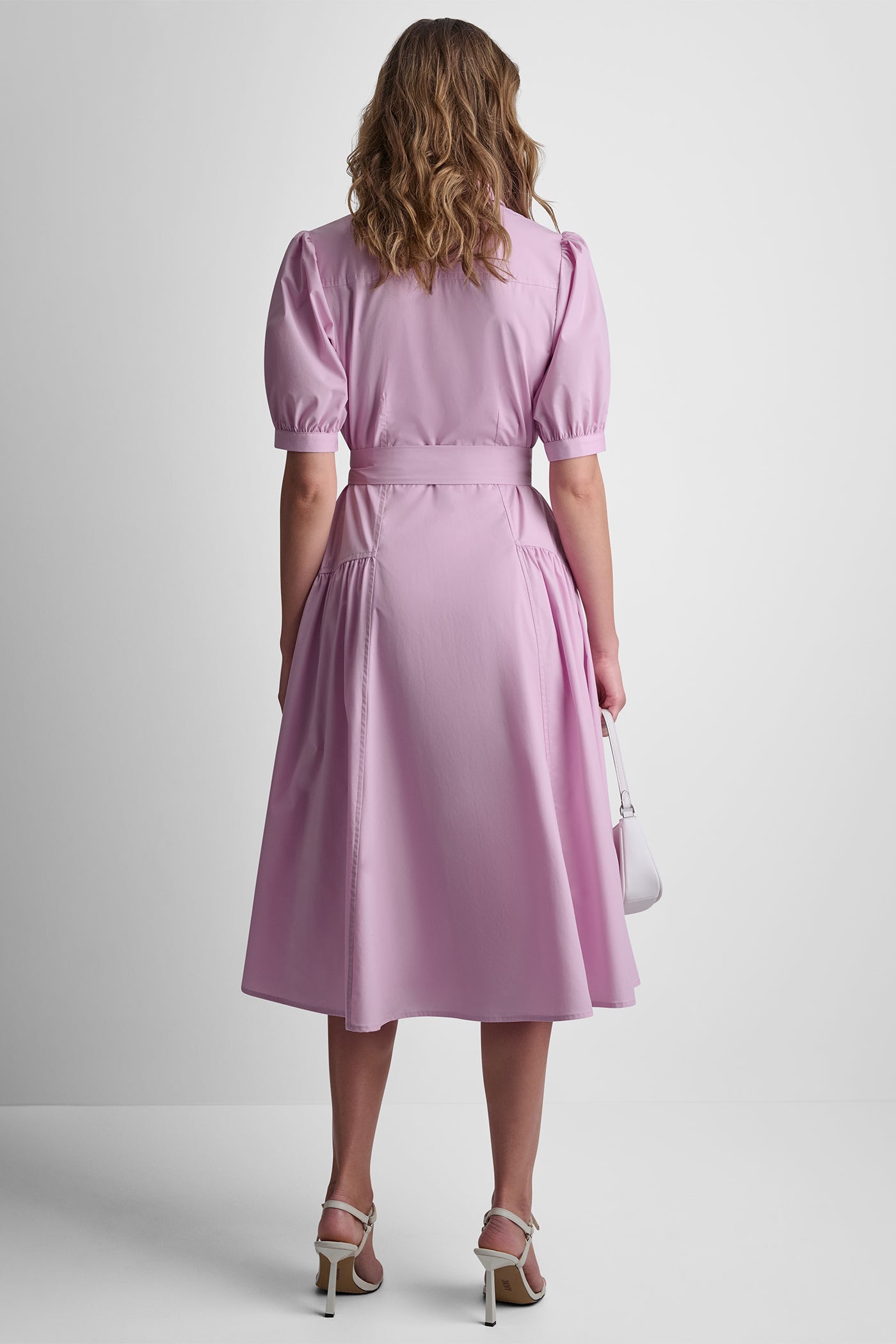 DROP-WAIST MIDI SHIRT DRESS VIEW 3 | MIDI DRESSES