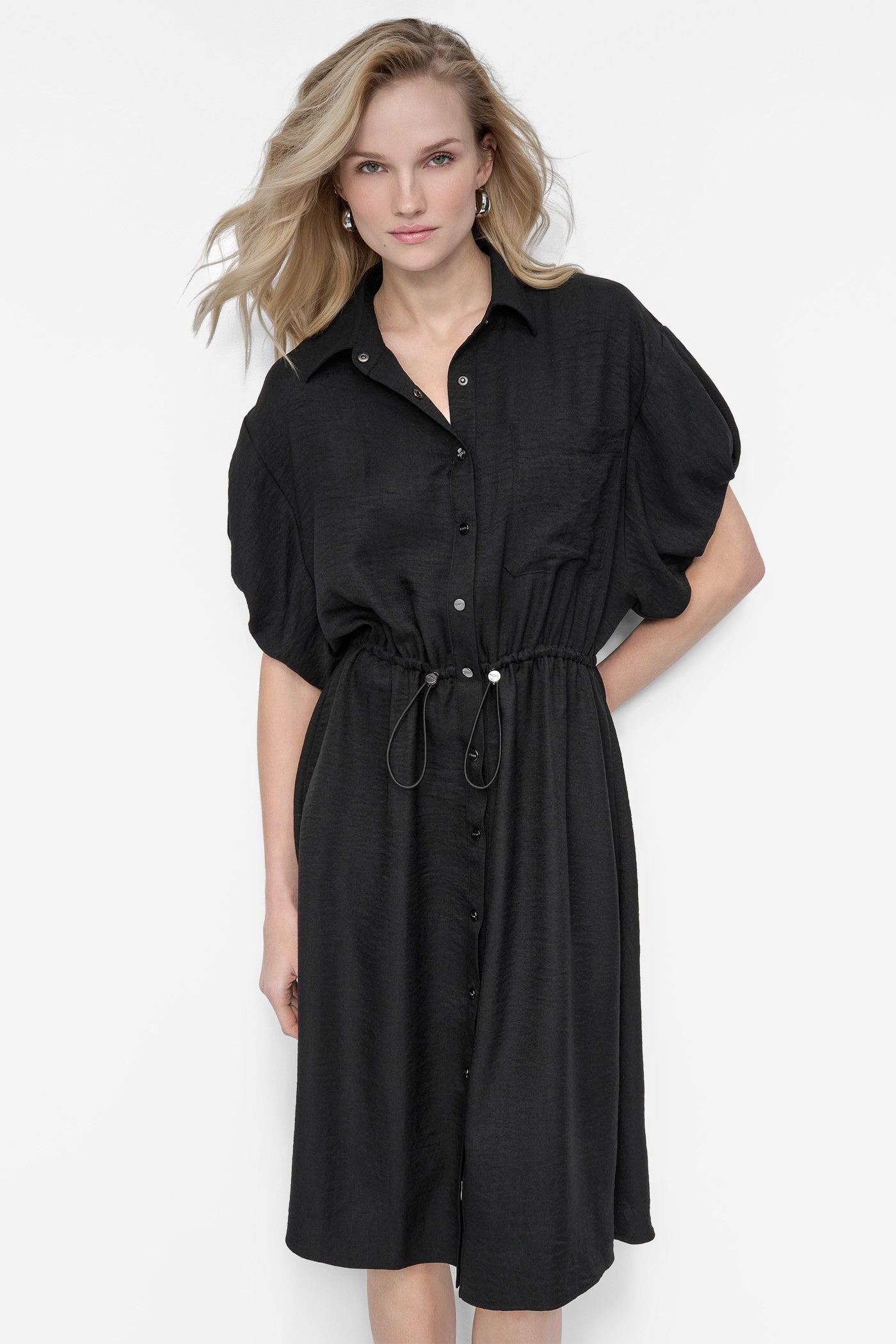 SHORT SLEEVE BUTTON DOWN SHIRT DRESS VIEW 5 | Dresses & Jumpsuits