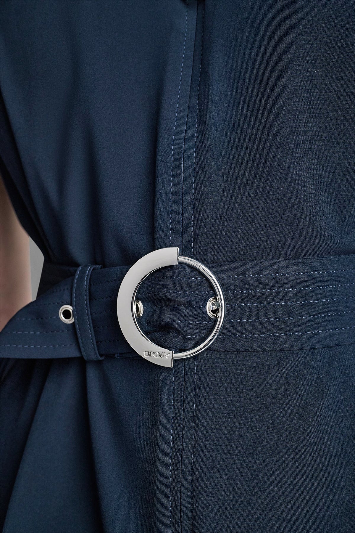 CAP SLEEVE ZIP-FRONT SHIRT DRESS VIEW 2