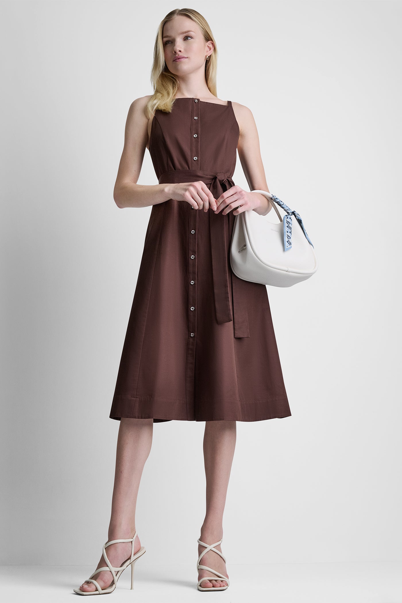 Java SLEEVELESS MIDI FIT & FLARE DRESS, VIEW 1 | New Arrivals