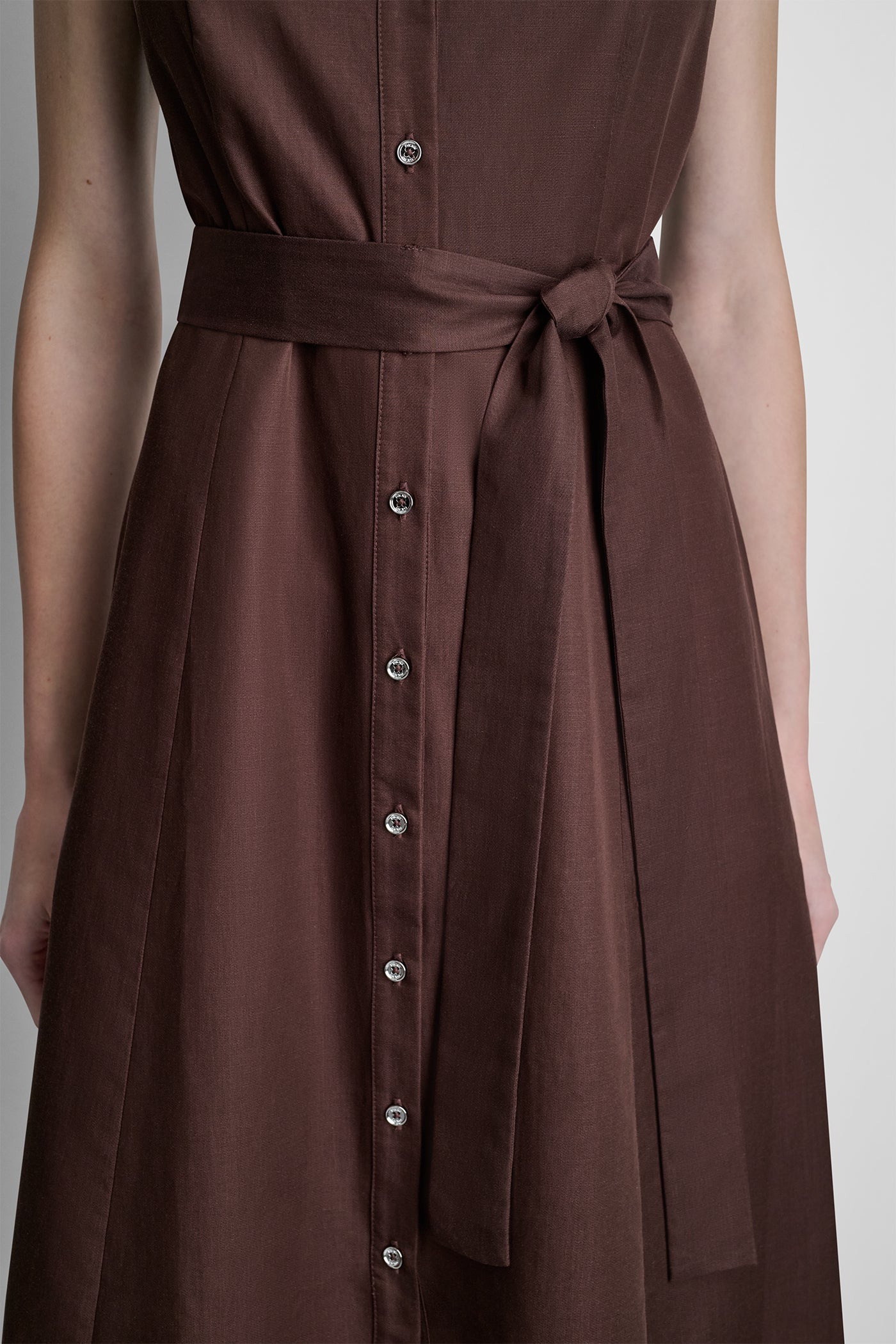 SLEEVELESS MIDI FIT & FLARE DRESS VIEW 6 | New Arrivals
