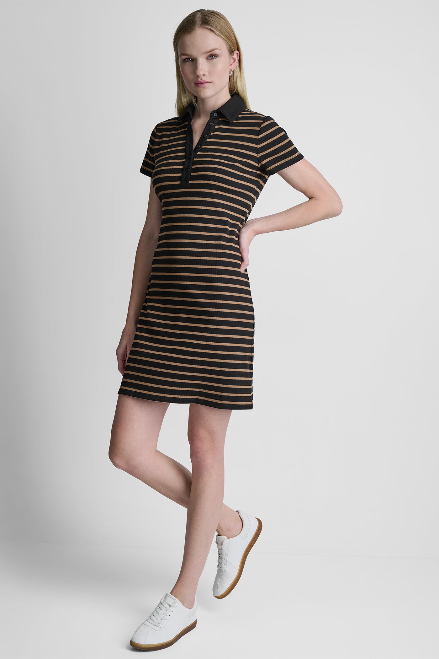 STRIPE MINI POLO DRESS VIEW 4 | Dresses & Jumpsuits