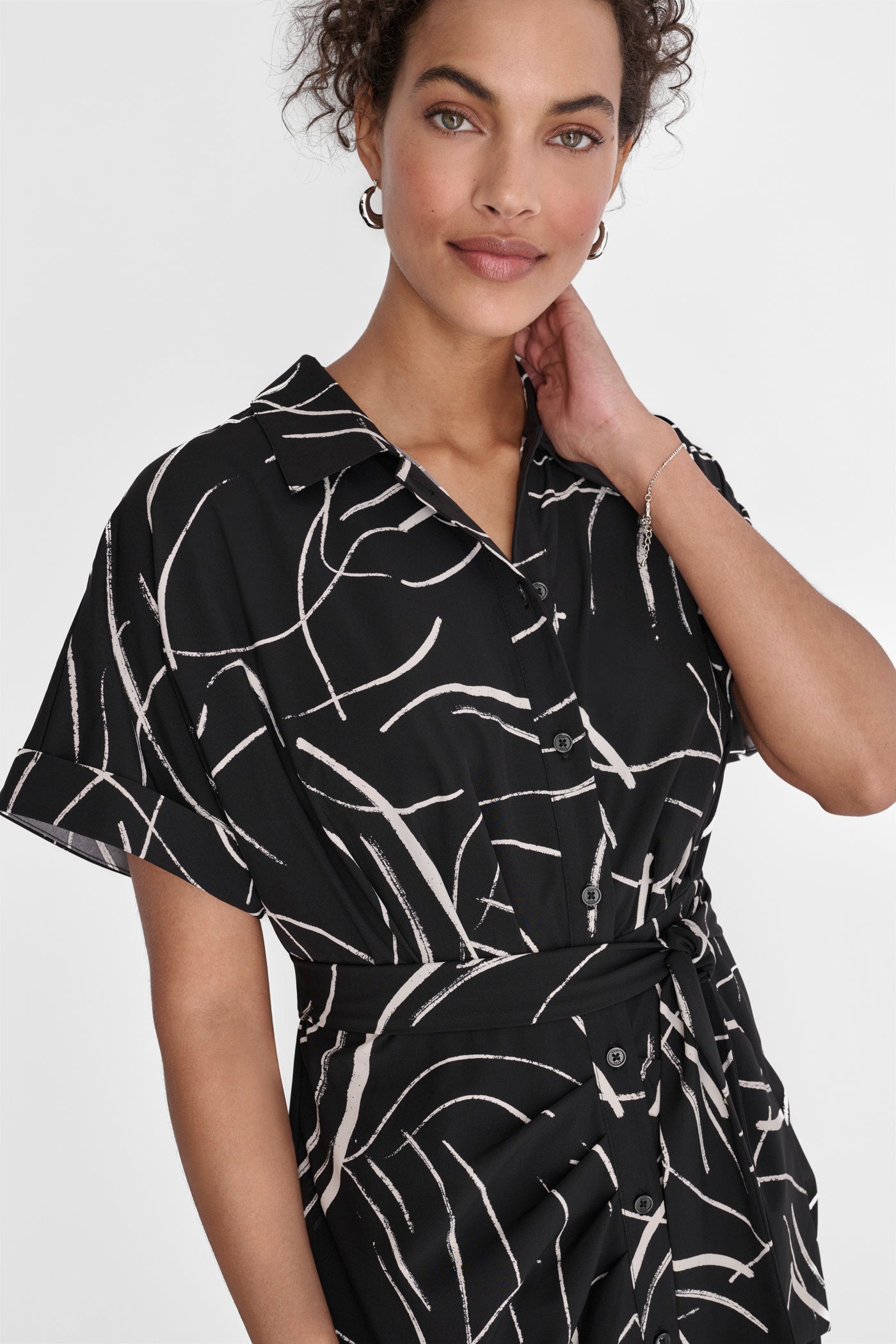 SHORT SLEEVE RUCHED DRESS VIEW 4 | Dresses & Jumpsuits