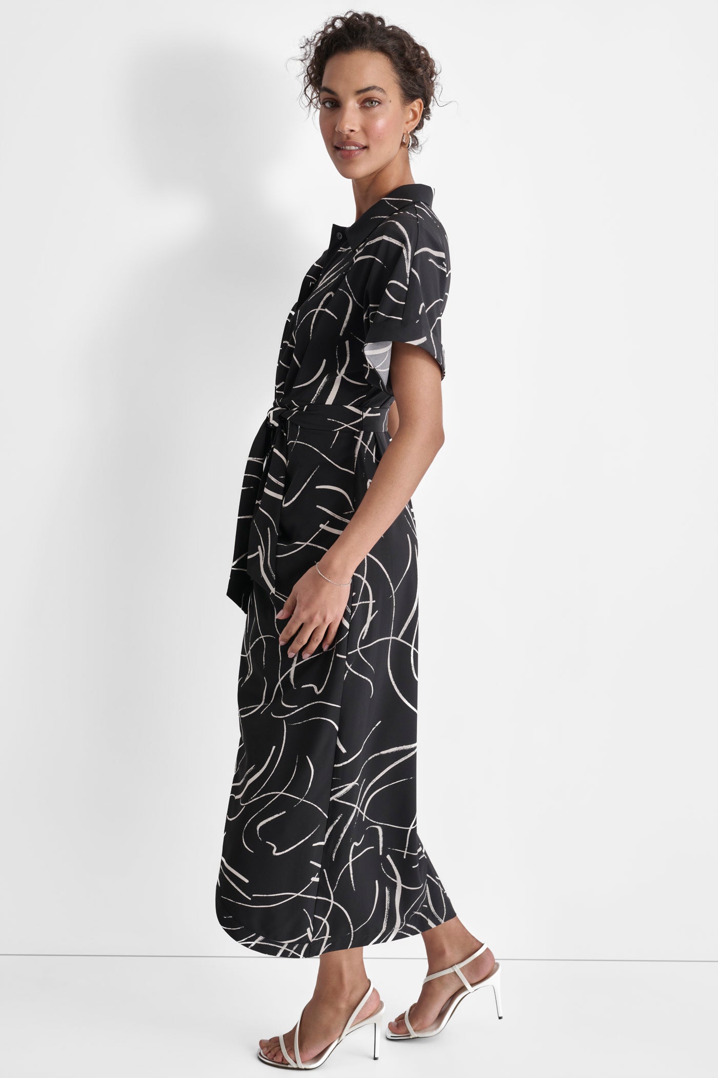 SHORT SLEEVE RUCHED DRESS VIEW 3 | Dresses & Jumpsuits
