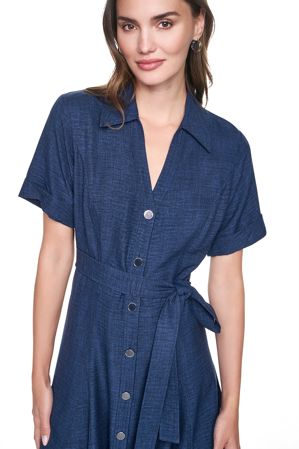 MIDI A-LINE SHIRT DRESS VIEW 2