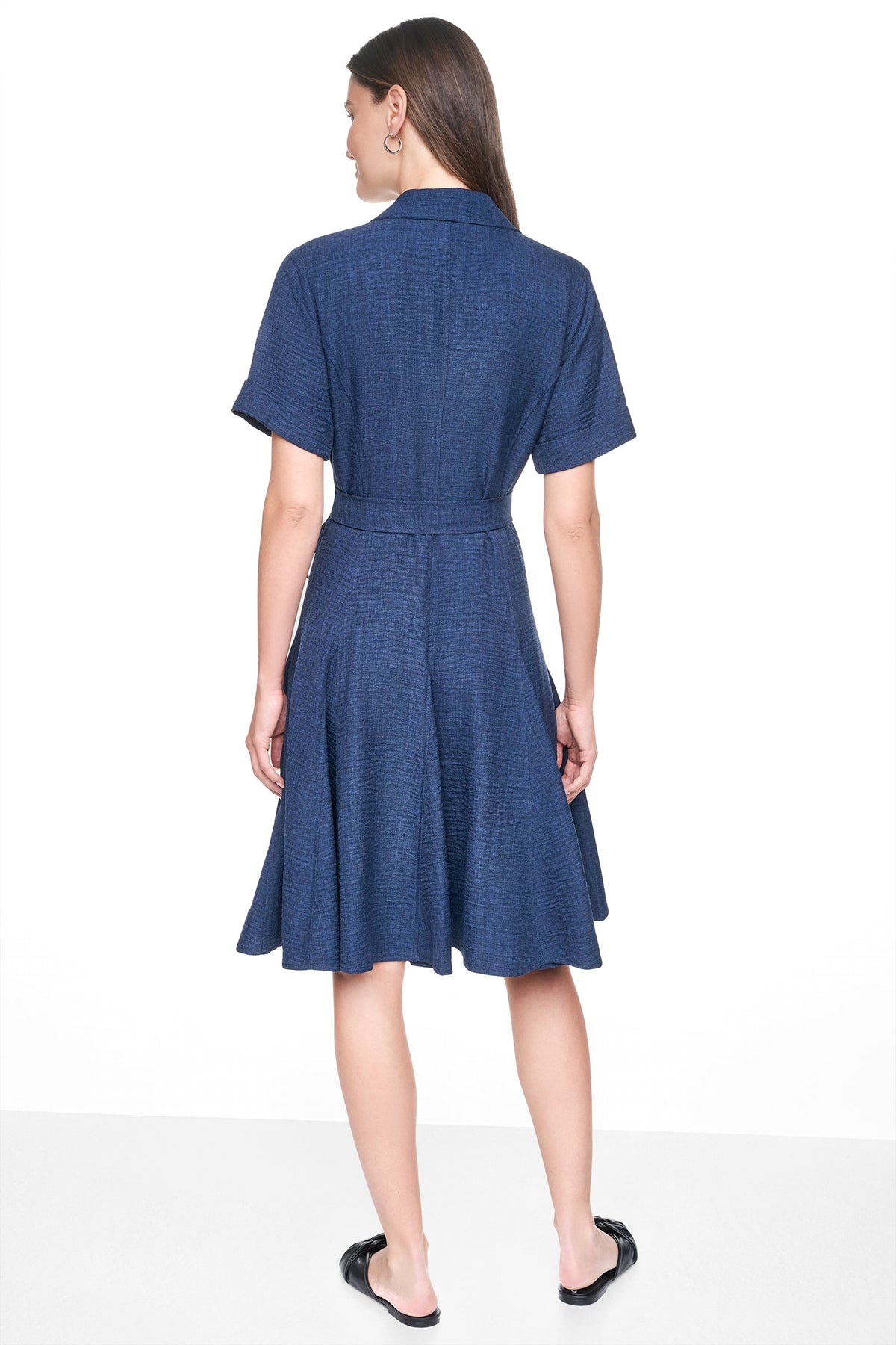MIDI A-LINE SHIRT DRESS VIEW 2