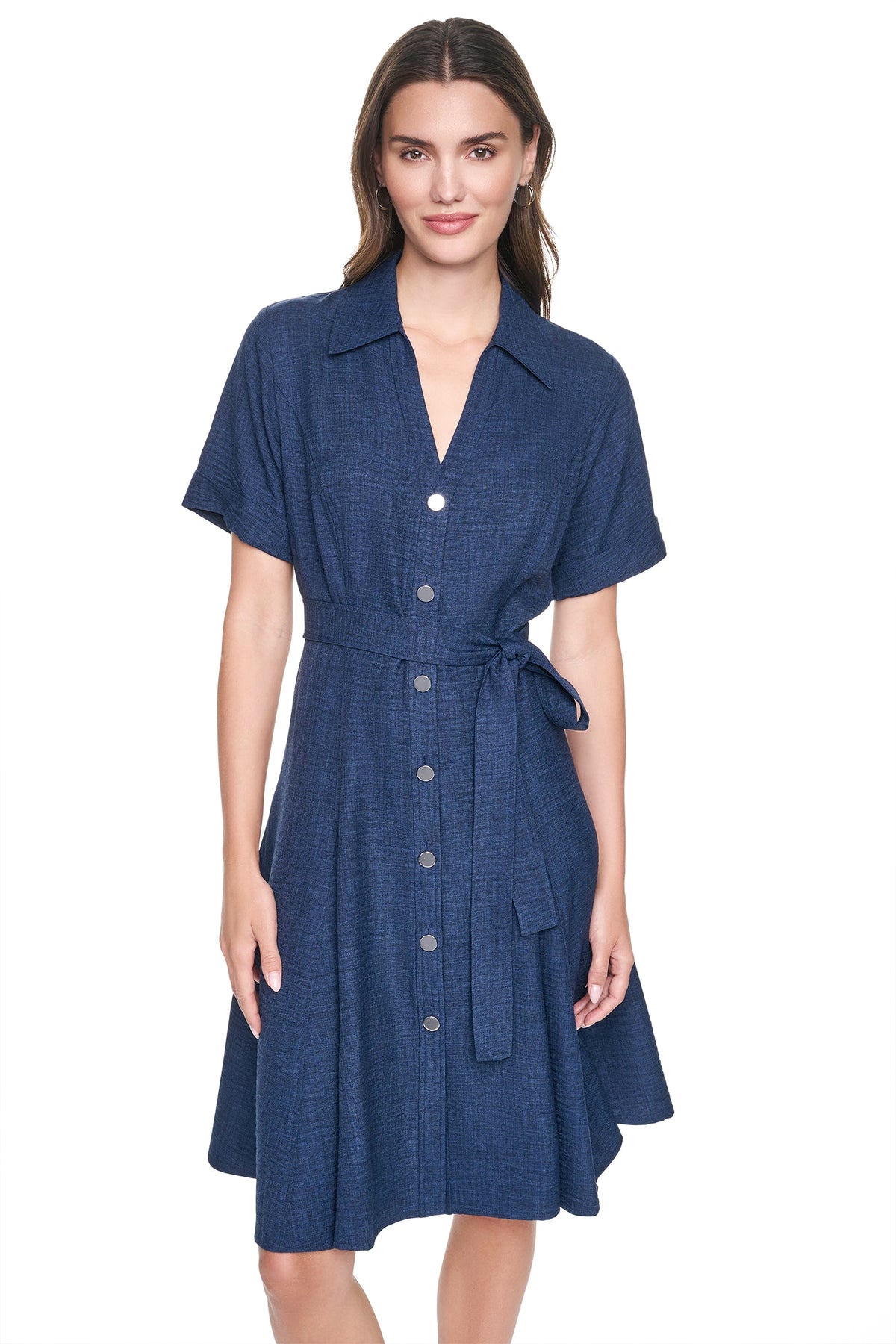 MIDI A-LINE SHIRT DRESS VIEW 2