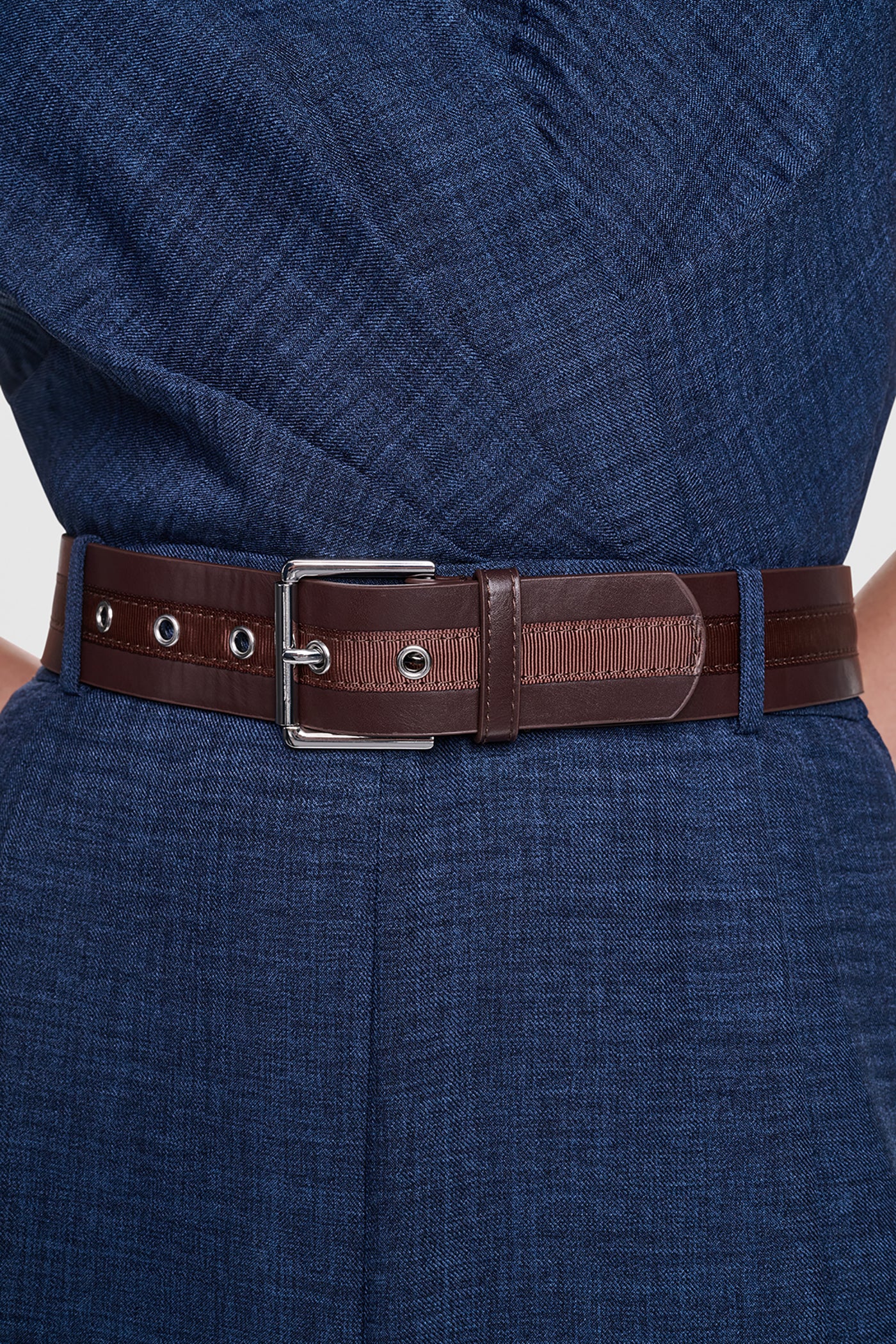 WRAP-EFFECT BELTED JUMPSUIT VIEW 9 | Clothing