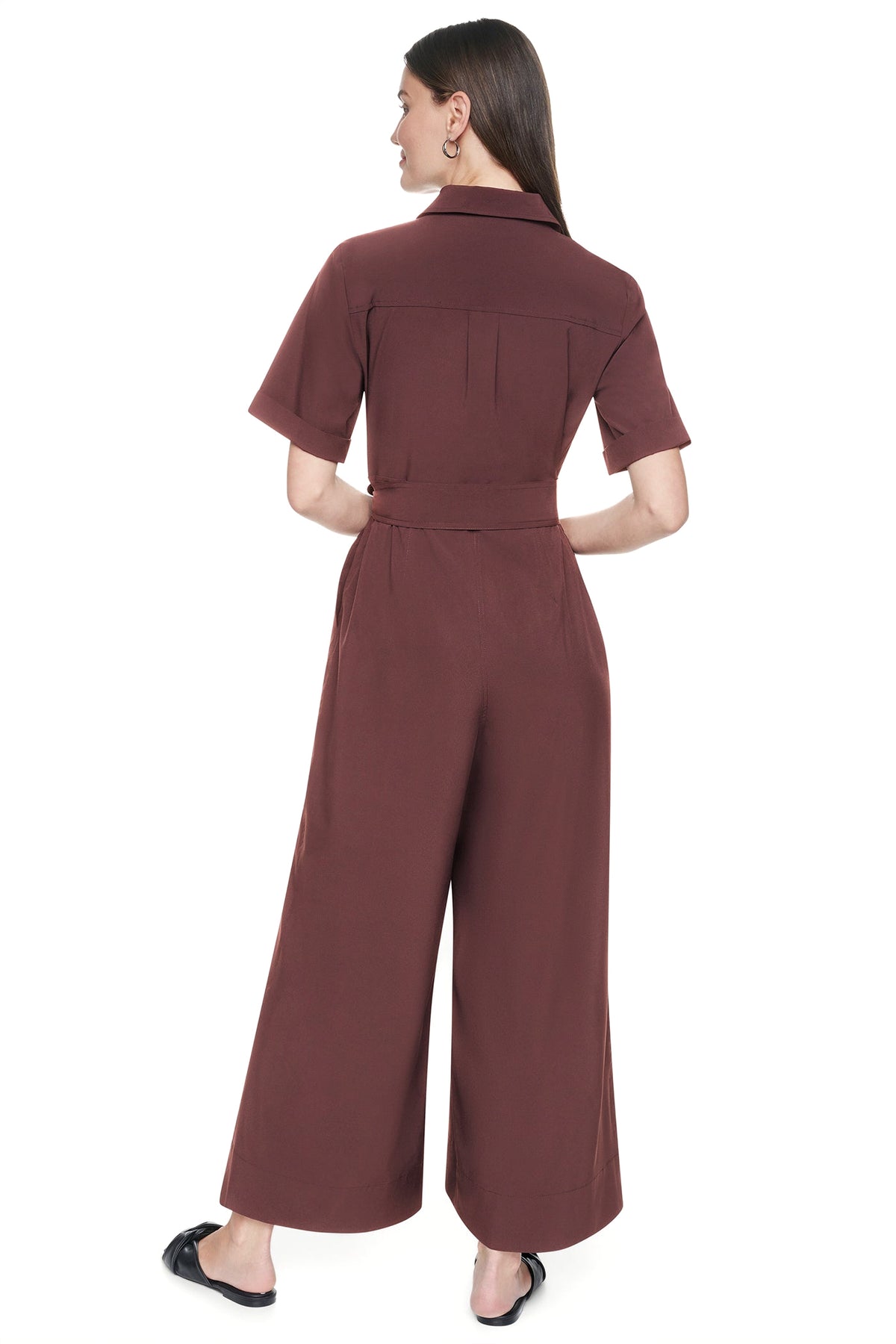 SHORT SLEEVE WIDE-LEG JUMPSUIT VIEW 2
