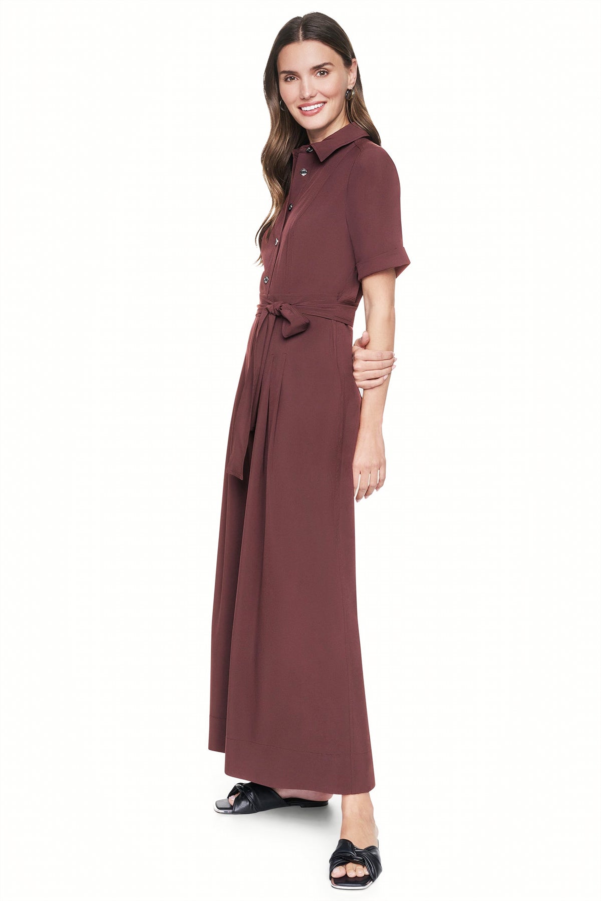 SHORT SLEEVE WIDE-LEG JUMPSUIT VIEW 2
