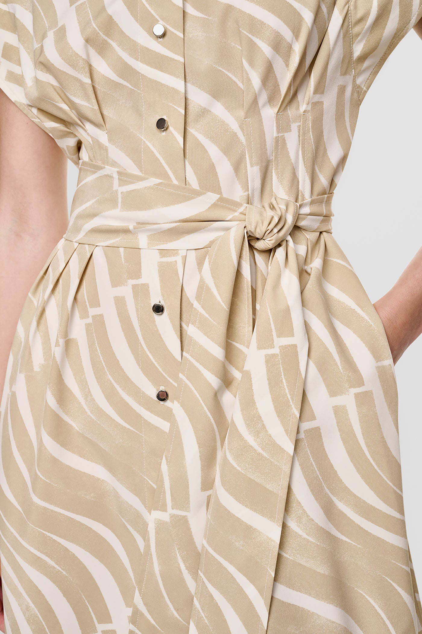 CAP SLEEVE MINI SHIRT DRESS VIEW 5
