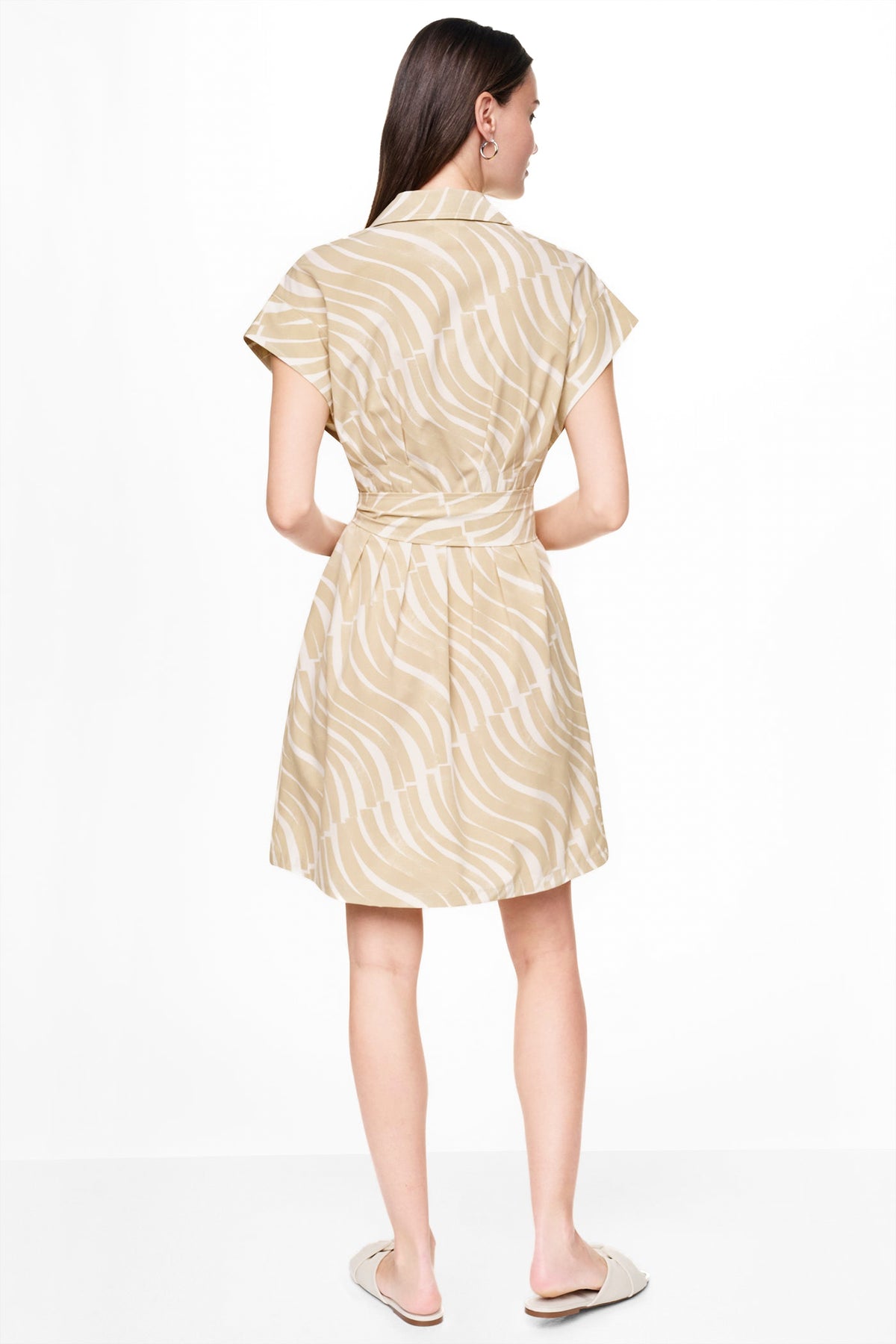 CAP SLEEVE MINI COMMUTER SHIRT DRESS VIEW 2