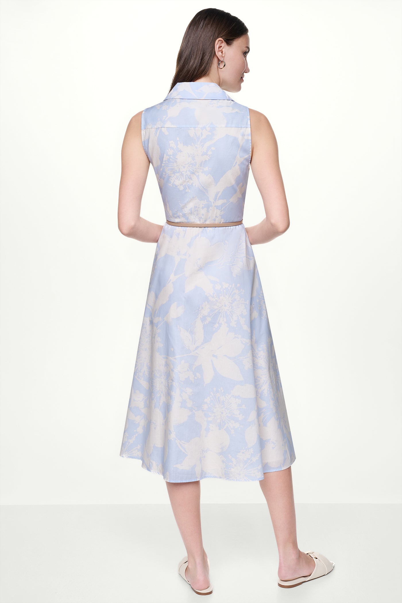 WRAP-EFFECT FLORA PRINT MIDI DRESS VIEW 3