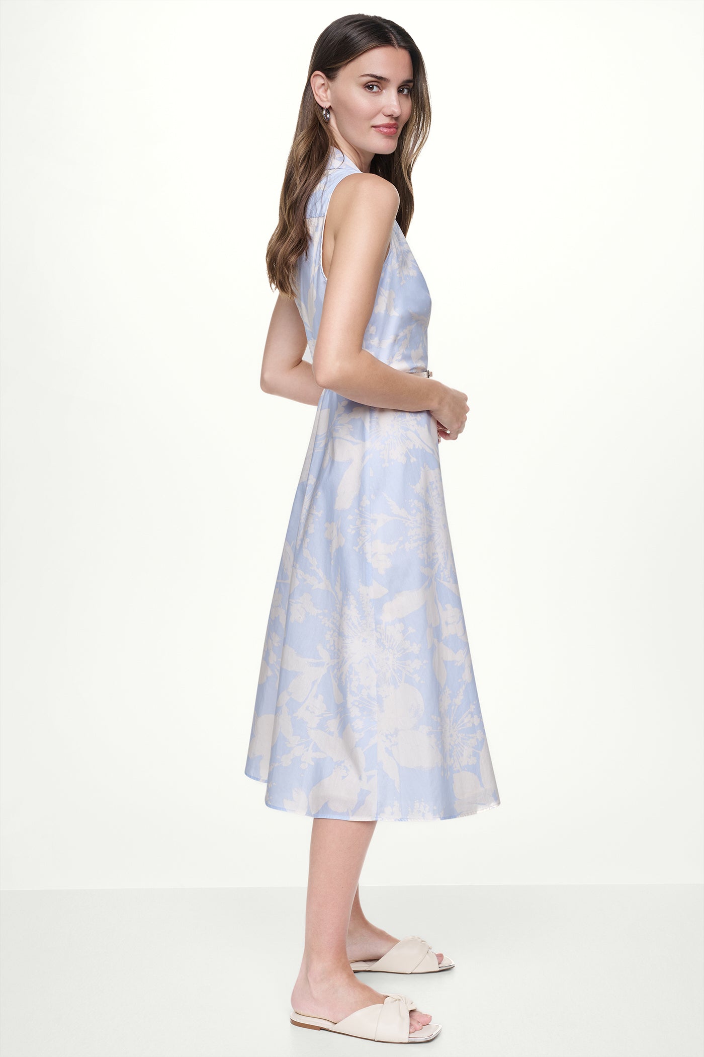 WRAP-EFFECT FLORA PRINT MIDI DRESS VIEW 6