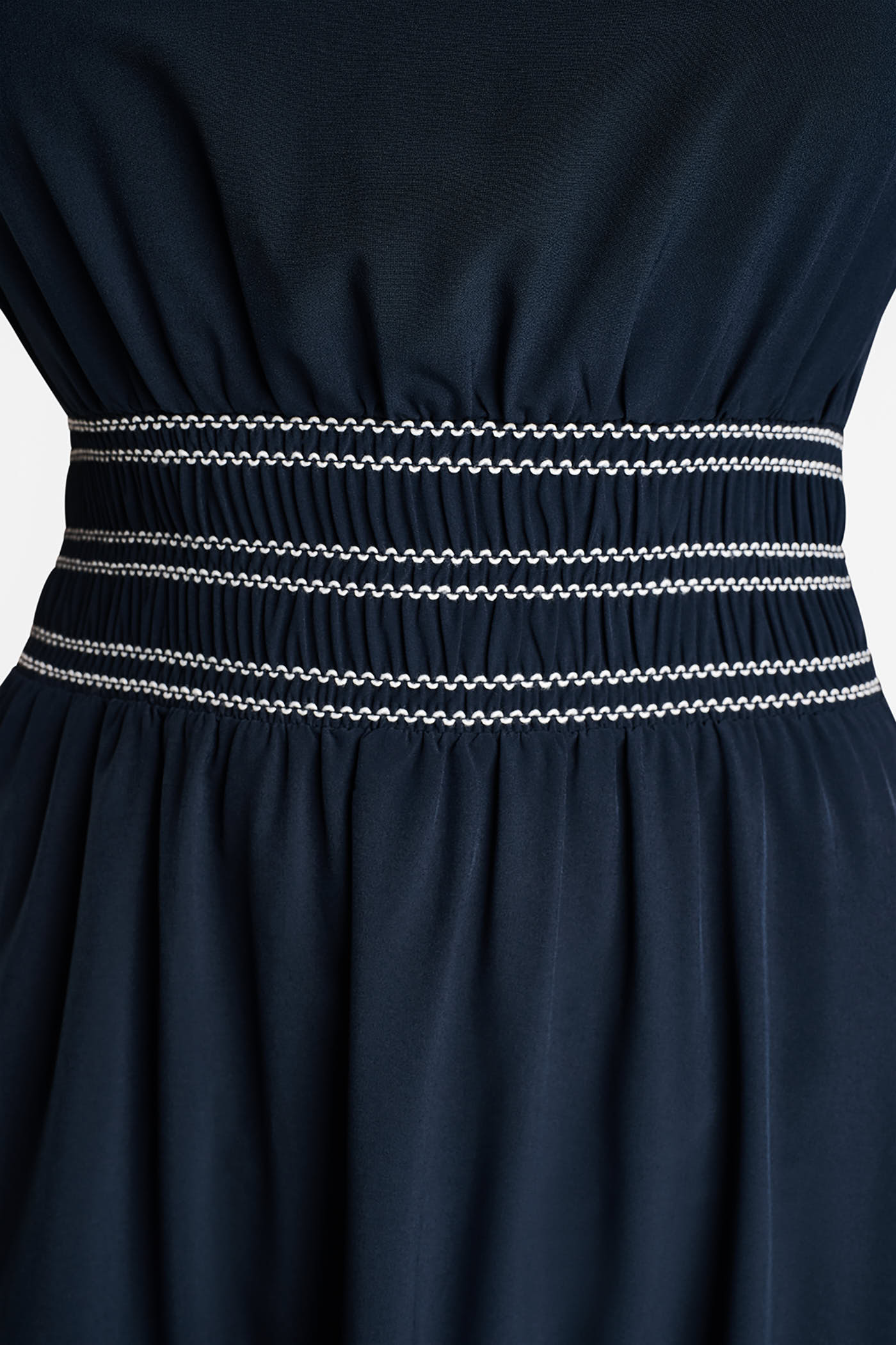 SMOCKED FIT & FLARE MIDI DRESS VIEW 7 | MIDI DRESSES