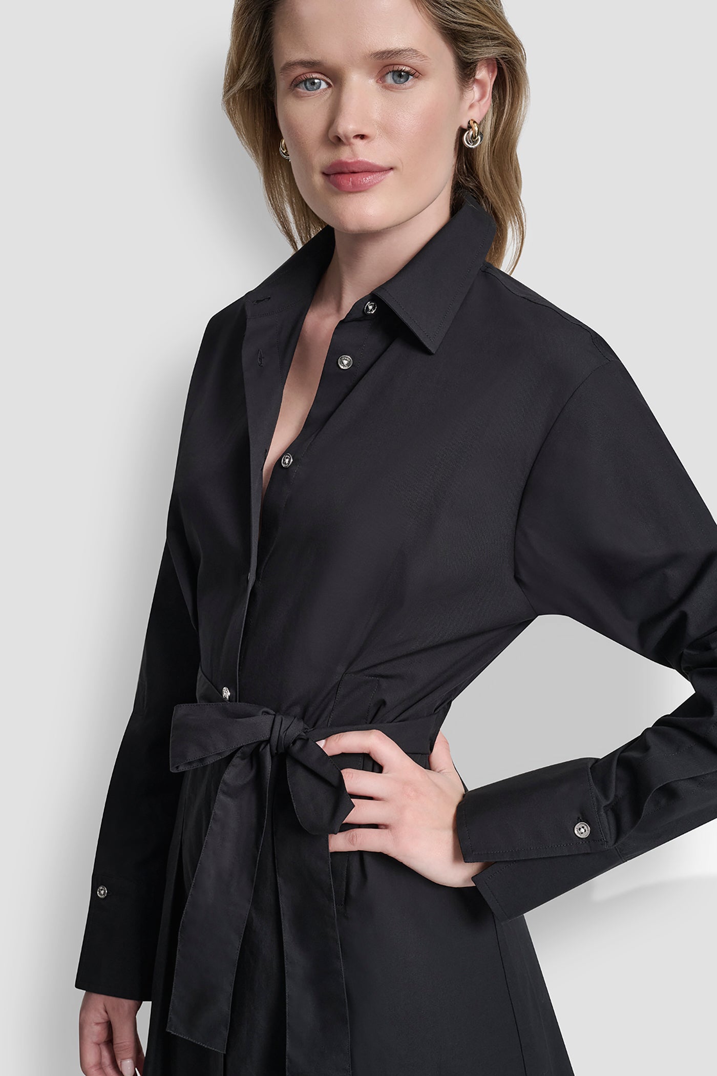 BUTTON DOWN MIDI SHIRT DRESS VIEW 5 | SELECT STYLES