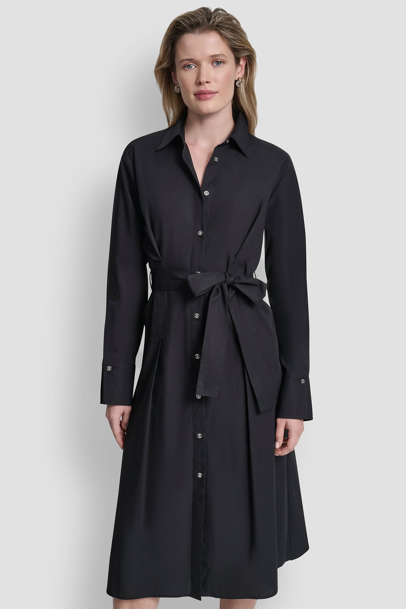 BUTTON DOWN MIDI SHIRT DRESS VIEW 3 | SELECT STYLES