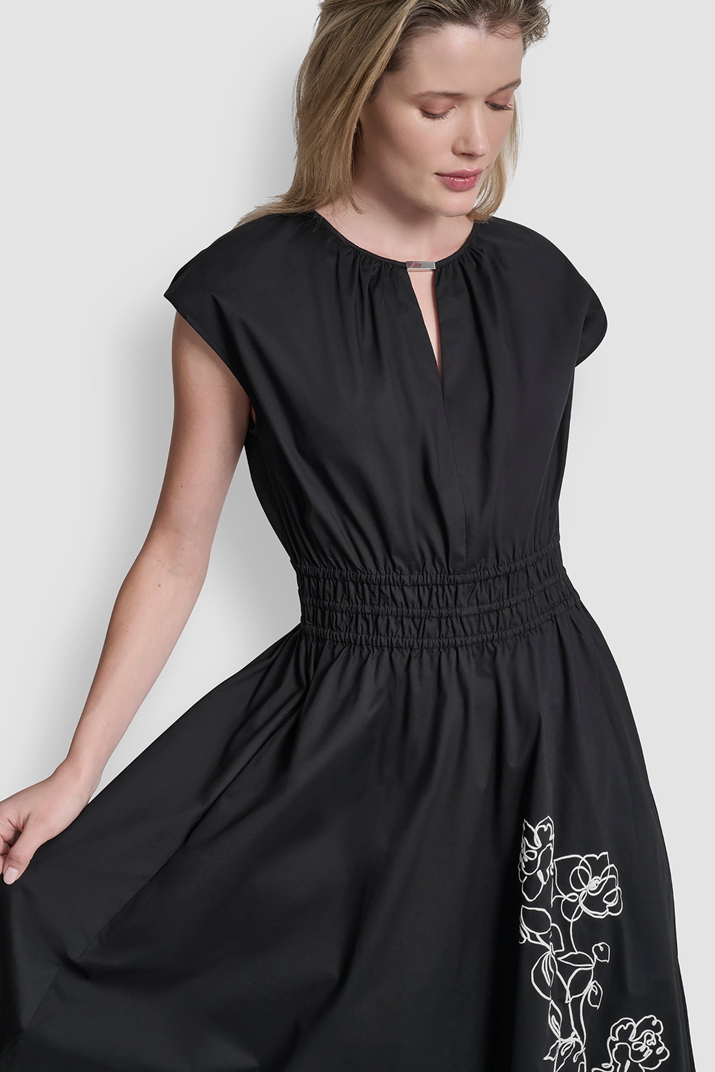 FLORAL FIT & FLARE MIDI DRESS VIEW 6 | Dresses & Jumpsuits