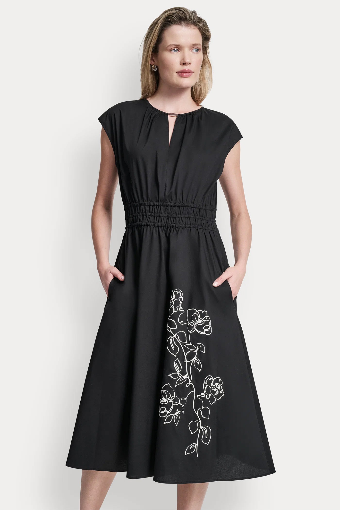 Floral Fit & Flare Midi Dress | Fit and Flare | DKNY Floral Fit & Flare Midi Dress | Fit and Flare | DKNY